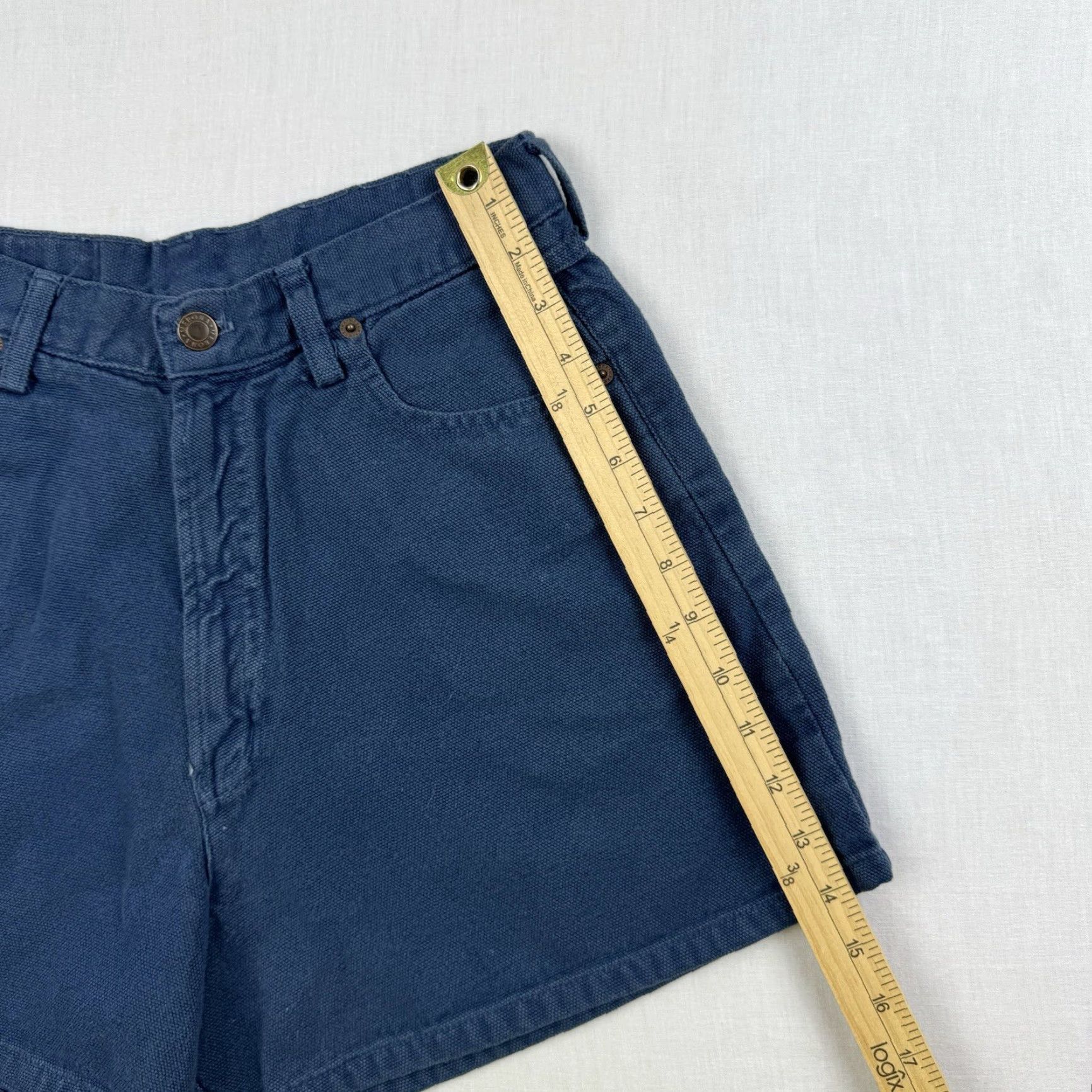 Merona VINTAGE Merona Shorts Womens Medium Blue Grunge Y2K High Waist Mom Shorts Hip 90s Casual Size 32" / US 10 / IT 46 - 6 Thumbnail