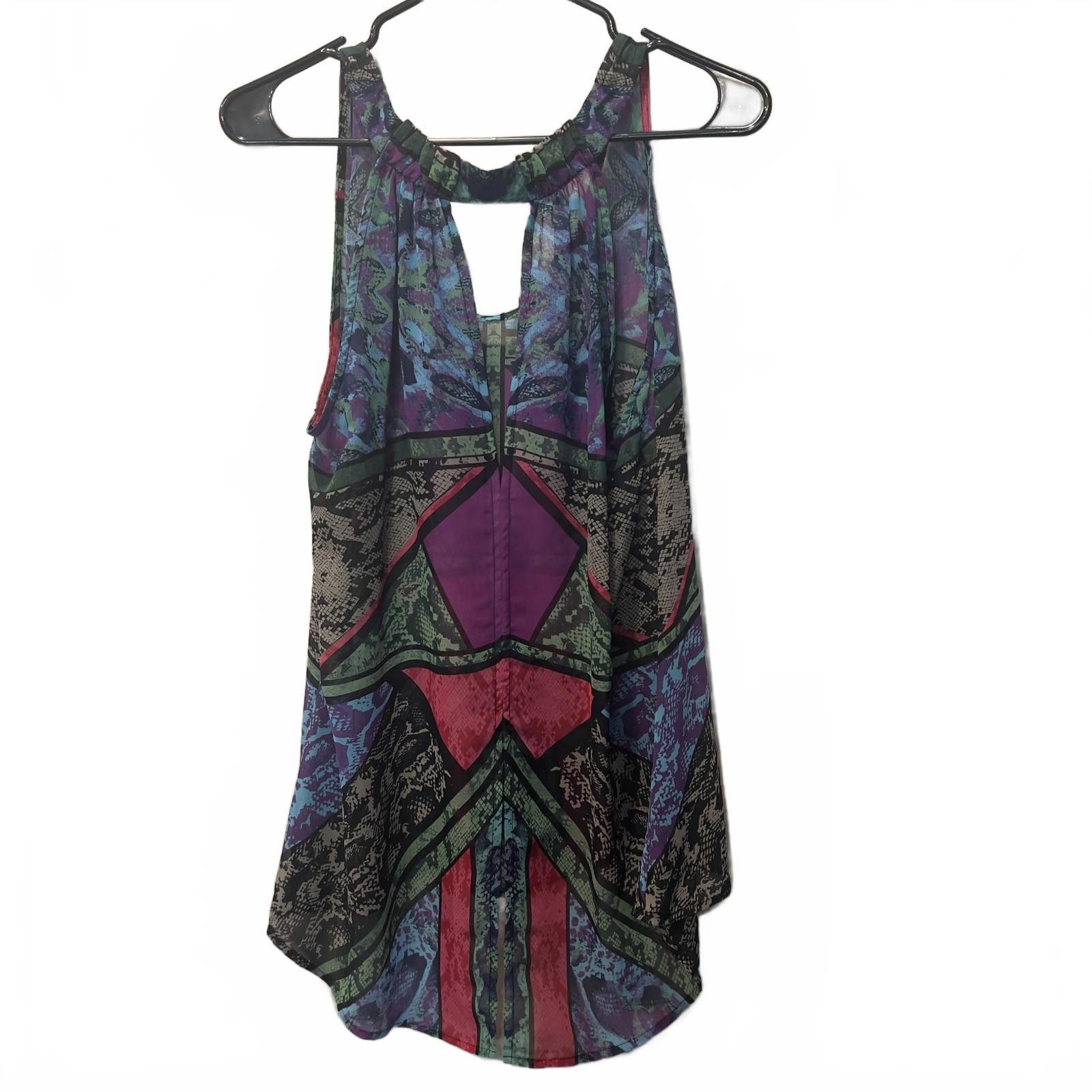 Other Bisou Bisou Women's Medium Sleeveless Tank Top with Colorful Size M / US 6-8 / IT 42-44 - 2 Thumbnail