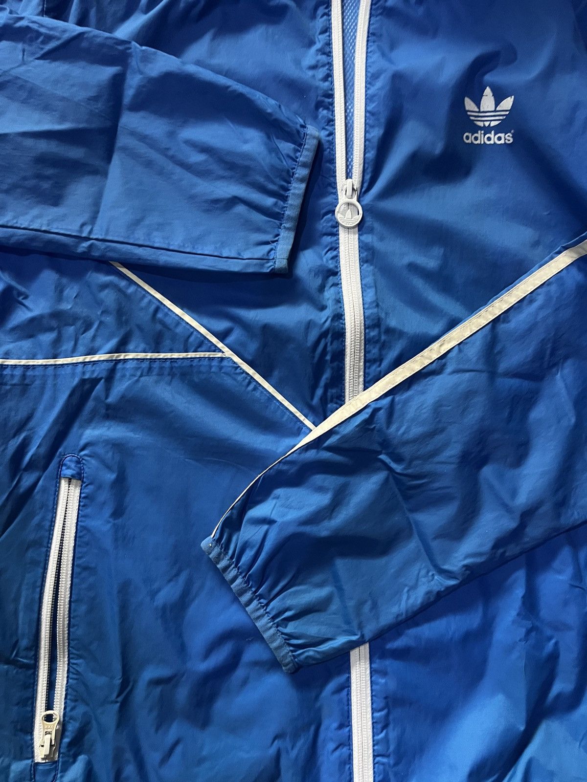 Adidas Super Rare Vintage AdidasJacket Windbreaker Blue Shell Cal Size US XL / EU 56 / 4 - 8 Thumbnail