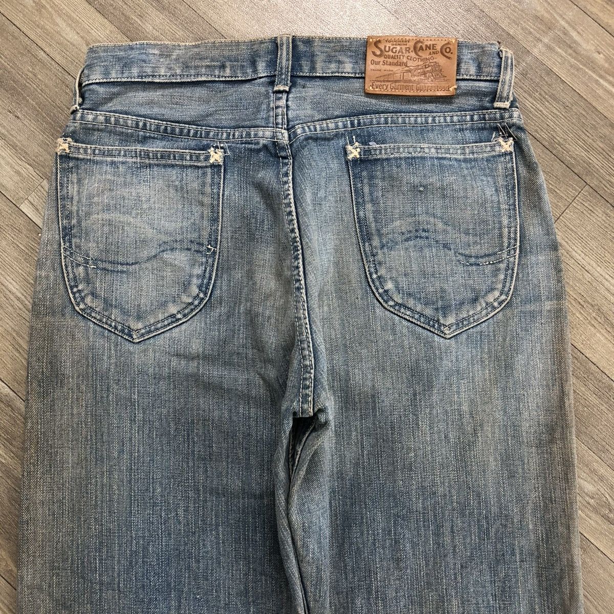Sugar Cane 🇯🇵90s Vintage Sugar Cane Selvedge Faded Jeans Japanese Brand Size US 30 / EU 46 - 22 Thumbnail