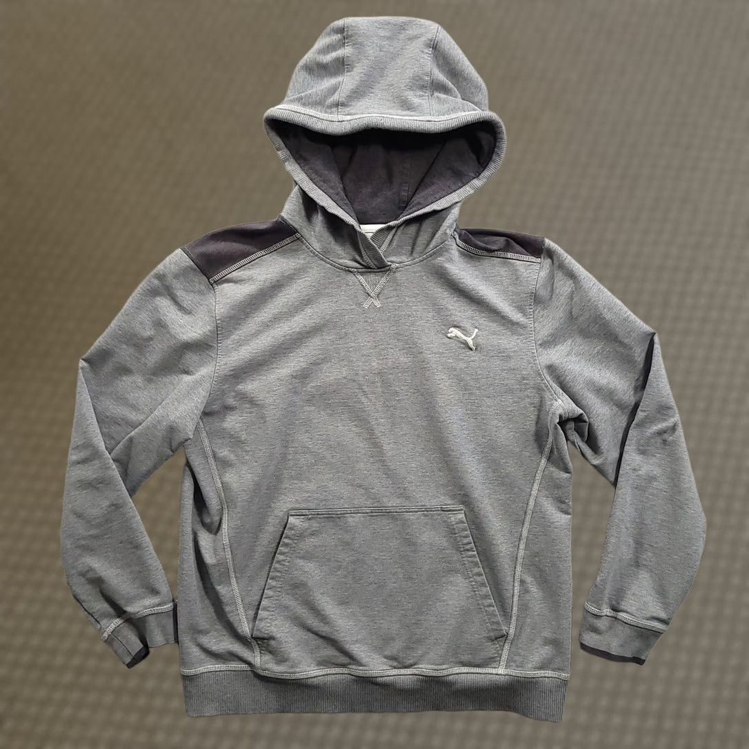 Puma PUMA Mens Hoodie Medium Gray Logo Embroidered Pullover Hooded Pockets Regular Hoodie Mens Gray Logo Embroidered Size US M / EU 48-50 / 2 - 1 Thumbnail