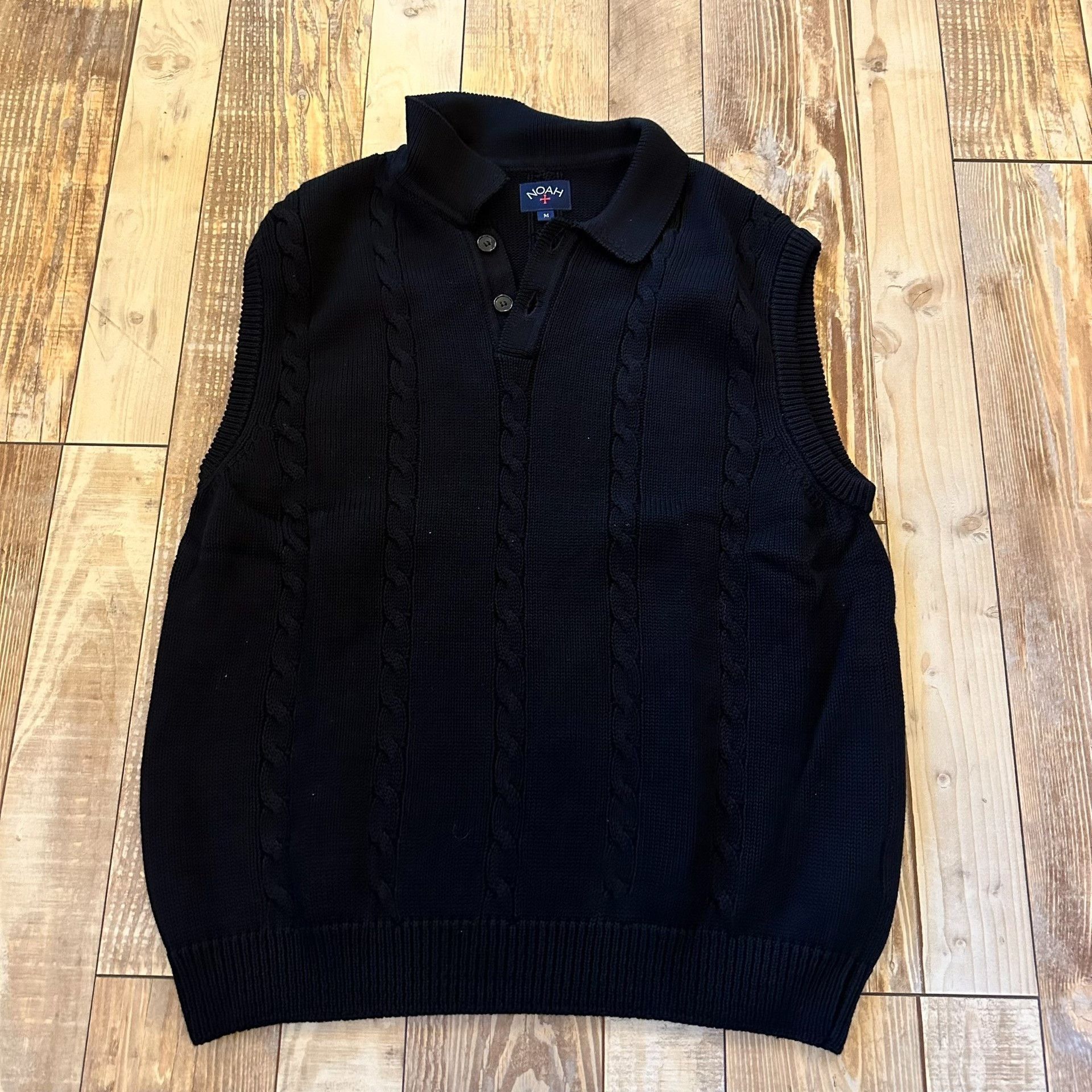 Noah Black Polo Collar Knit Vest/, Men's (Size M) — image 3 of 6