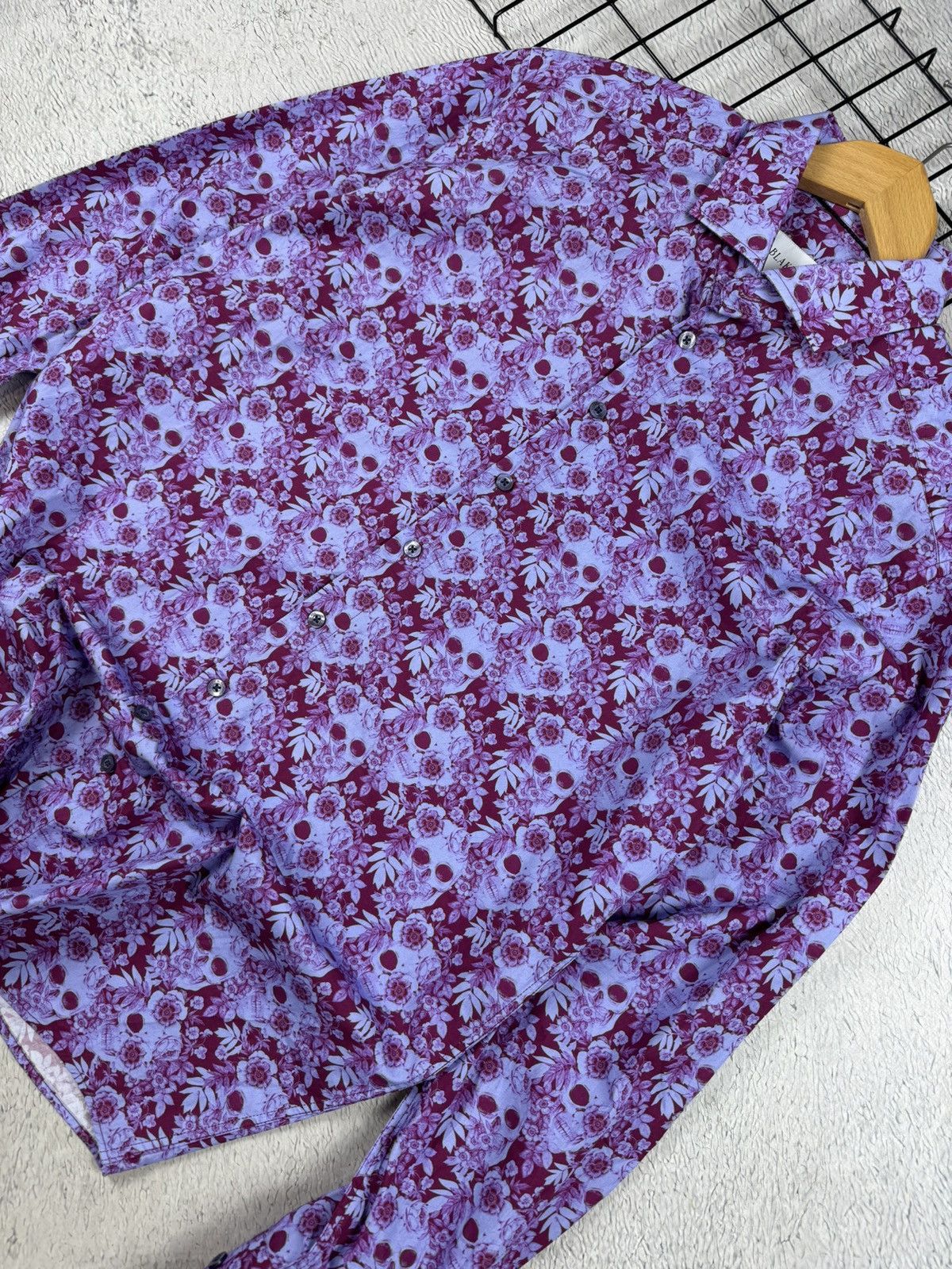 Vintage Blake Mill Original Designer Skulls & Roses Mens Shirt XL sz Size US XL / EU 56 / 4 - 3 Thumbnail