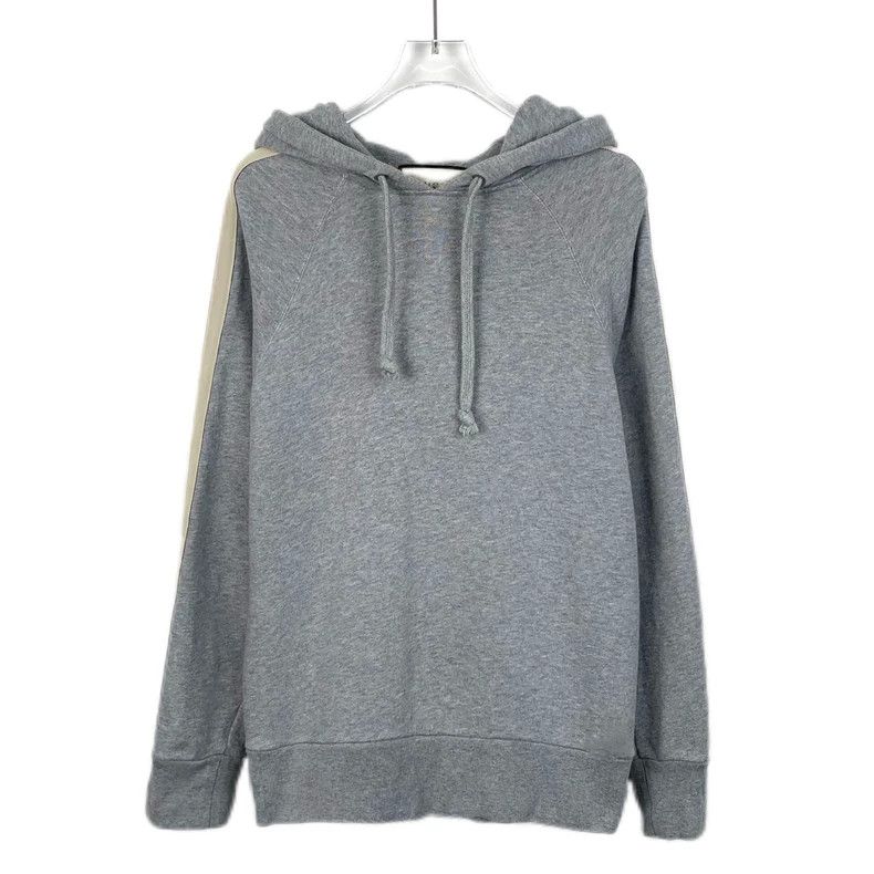 Gucci Gucci Gray side stripe cotton hooded drawstring long-sleeve Size US S / EU 44-46 / 1 - 1 Thumbnail