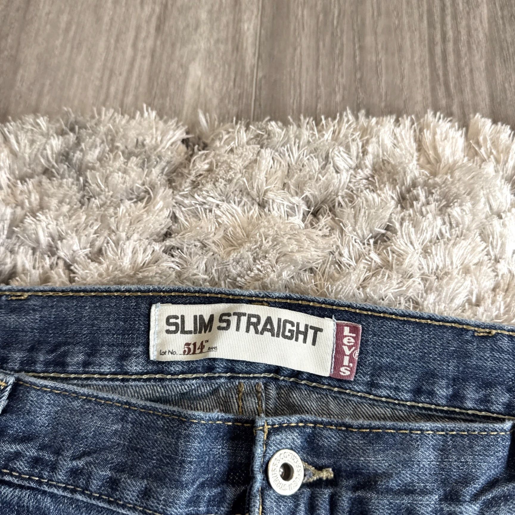 Levi's VINTAGE? (No) Levi's 514 Slim Straight Leg Jeans Men 40x32 100% Cotton Blue Workwear Slimming Jeans 514 Mens Blue - 40x32 Size US 40 / EU 56 - 6 Thumbnail