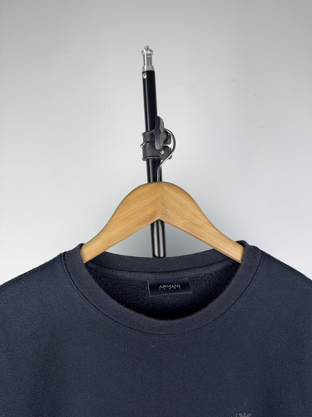 Armani Vintage 00s Luxury Armani Jeans Basic Logo Sweatshirt Size US L / EU 52-54 / 3 - 4 Thumbnail