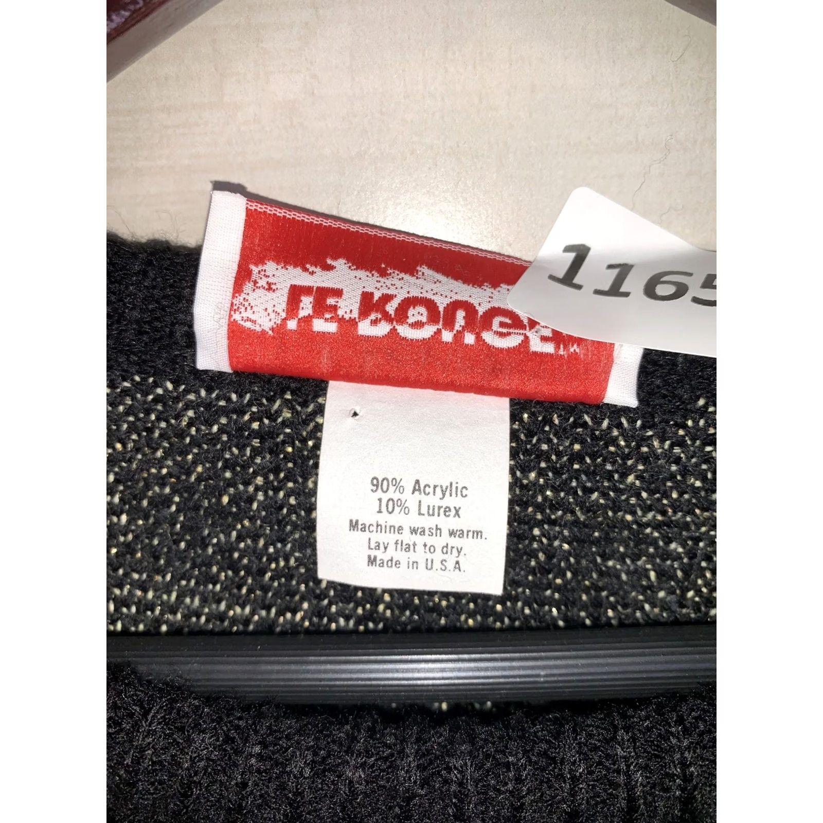 Vintage VINTAGE Le Rouge Sweater Shirt Womens M Black 90s 80s Knit Casual Crew Neck Long Sleeve Pullover Size M / US 6-8 / IT 42-44 - 3 Thumbnail