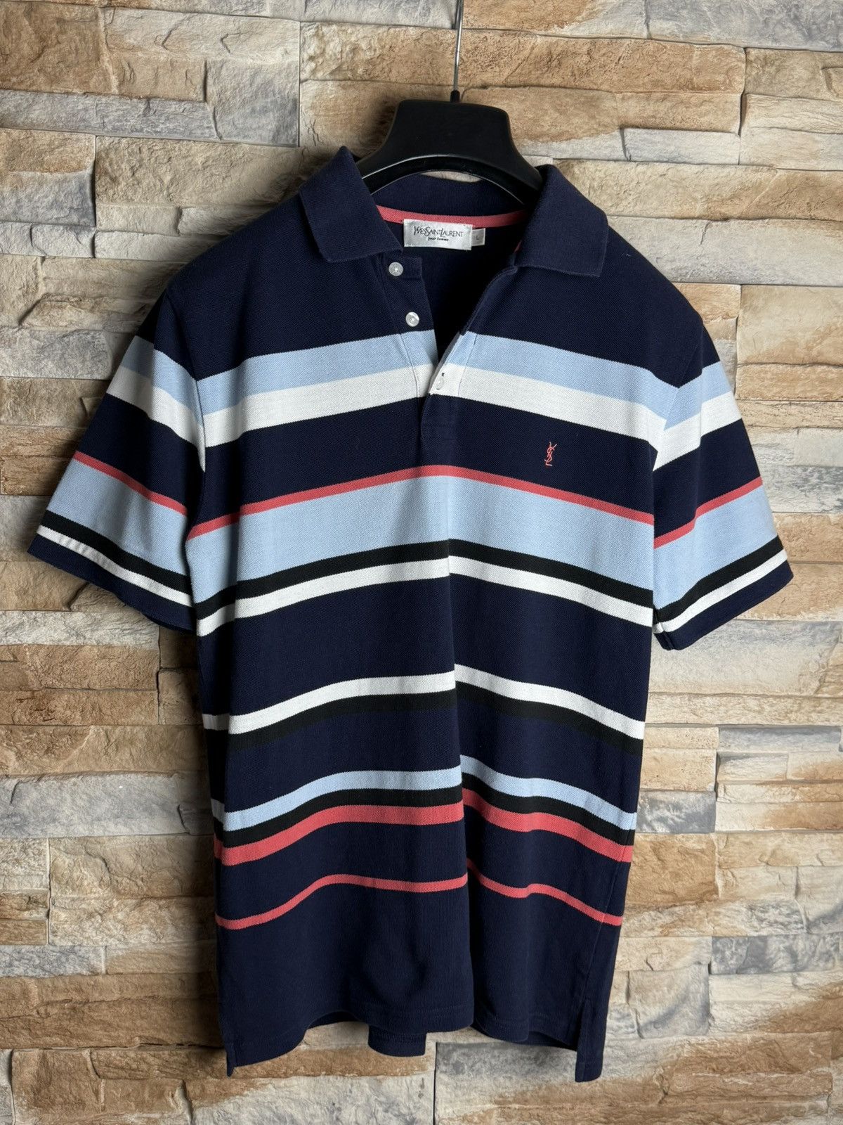Vintage × Yves Saint Laurent Vintage Y2k Yves Saint Laurent Polo Shirt Zebra Size US L / EU 52-54 / 3 - 1 Thumbnail