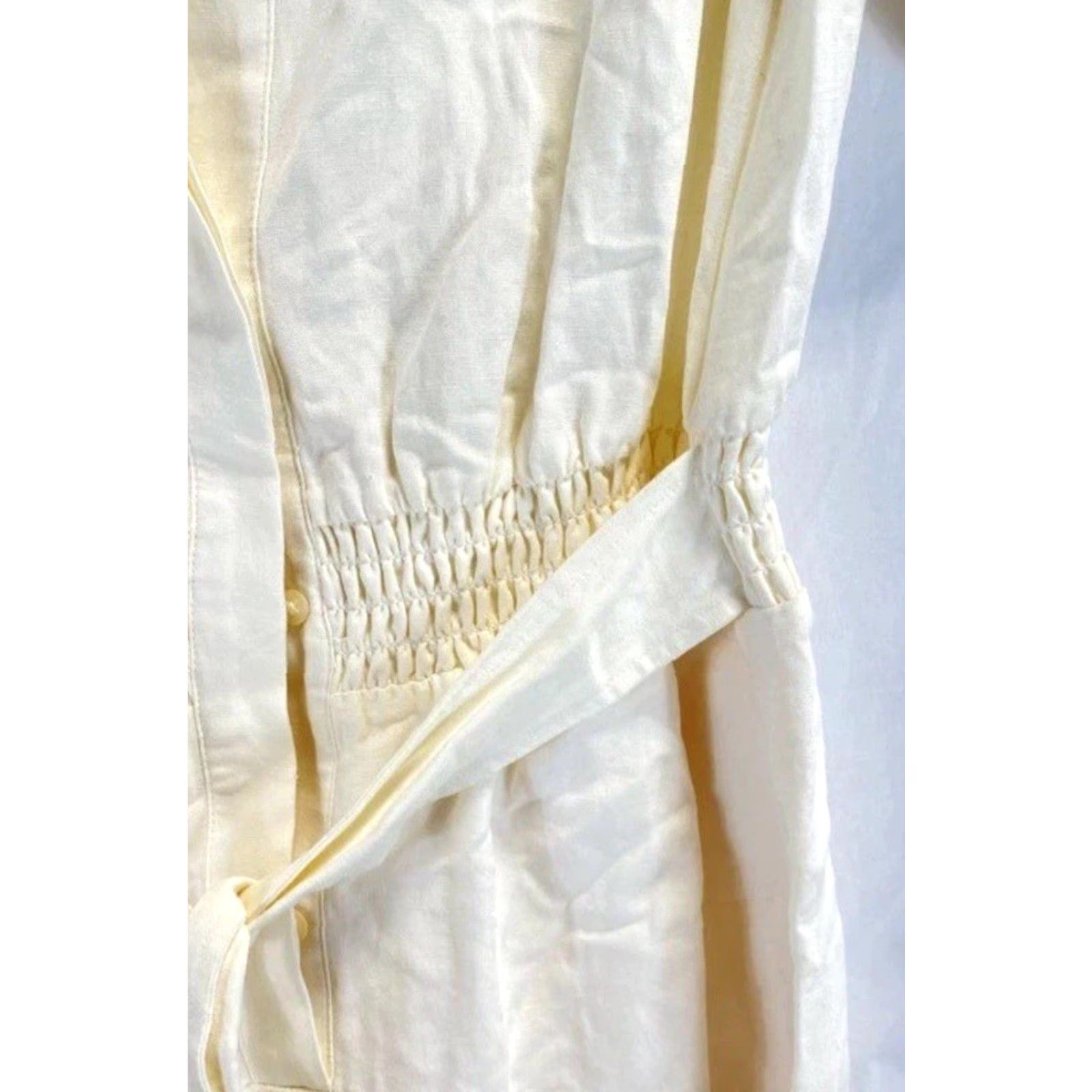 Ann Taylor ANN TAYLOR Women’s Ivory ShortSleeve ElasticWaist Romper Dress Size 0 NEW NWT Size XS / US 0-2 / IT 36-38 - 3 Thumbnail