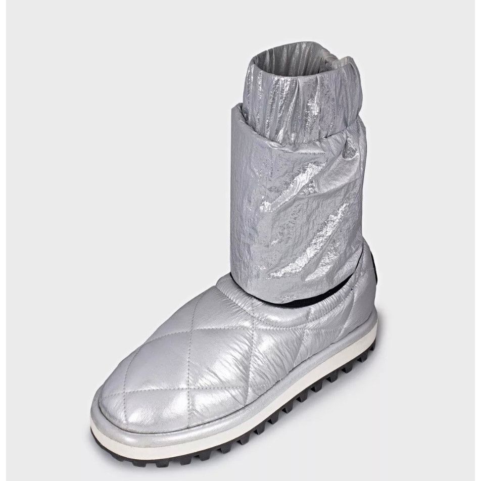 Dolce & Gabbana Silver Elastic Ankle Boots - Size 39