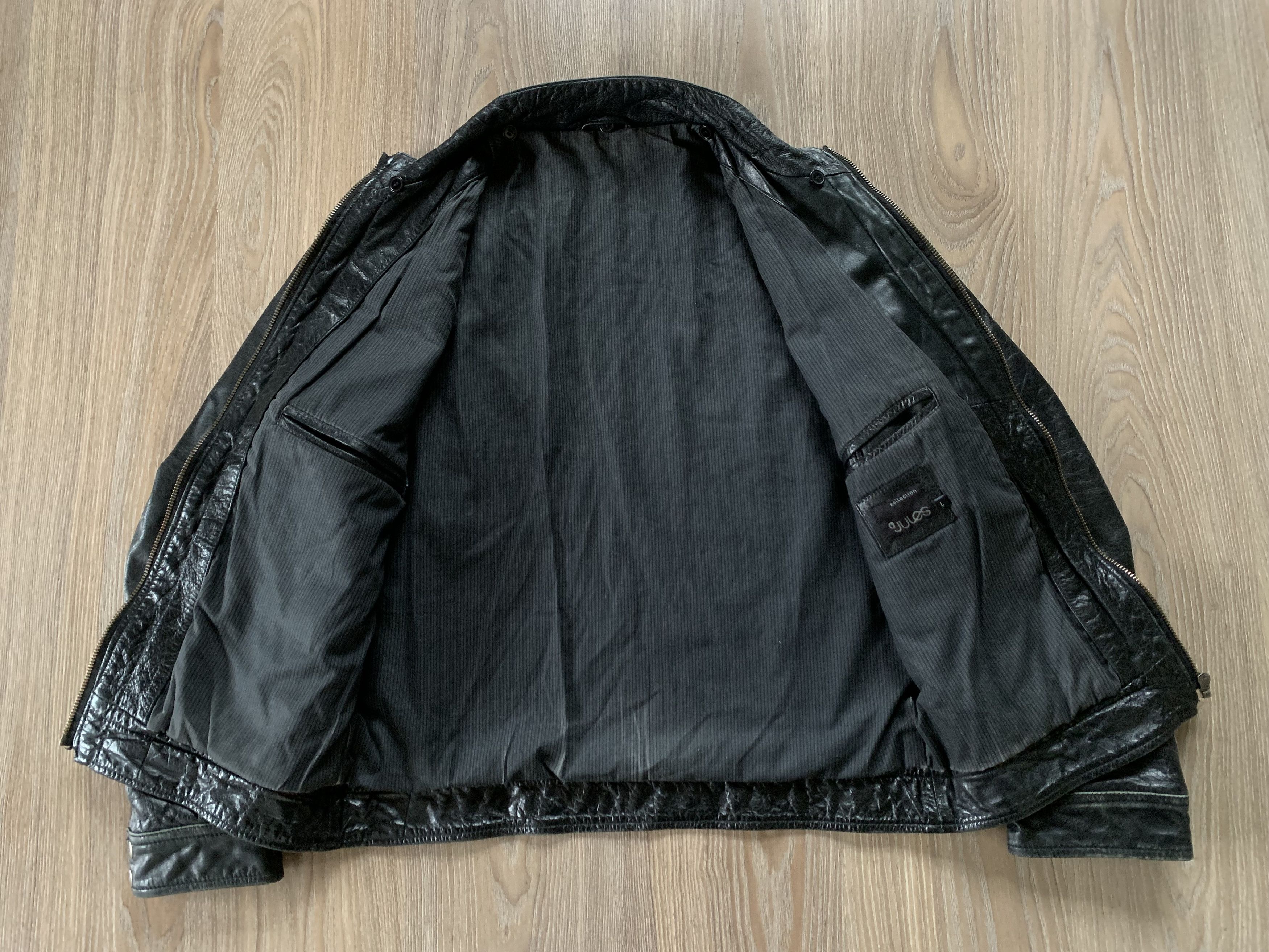 Other Jules Black Buffalos Skin Leather Multi Pocket Jacket Size US L / EU 52-54 / 3 - 5 Thumbnail