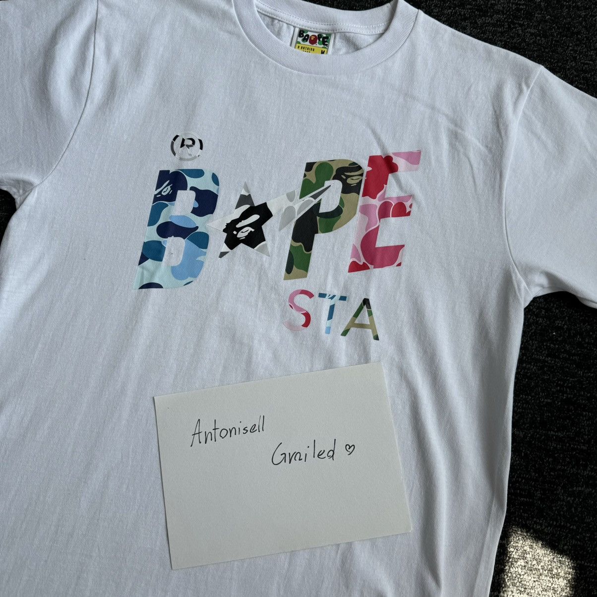 Bape BAPE ABC Camo Crazy Bape Sta Logo T-shirt White Size US M / EU 48-50 / 2 - 3 Thumbnail