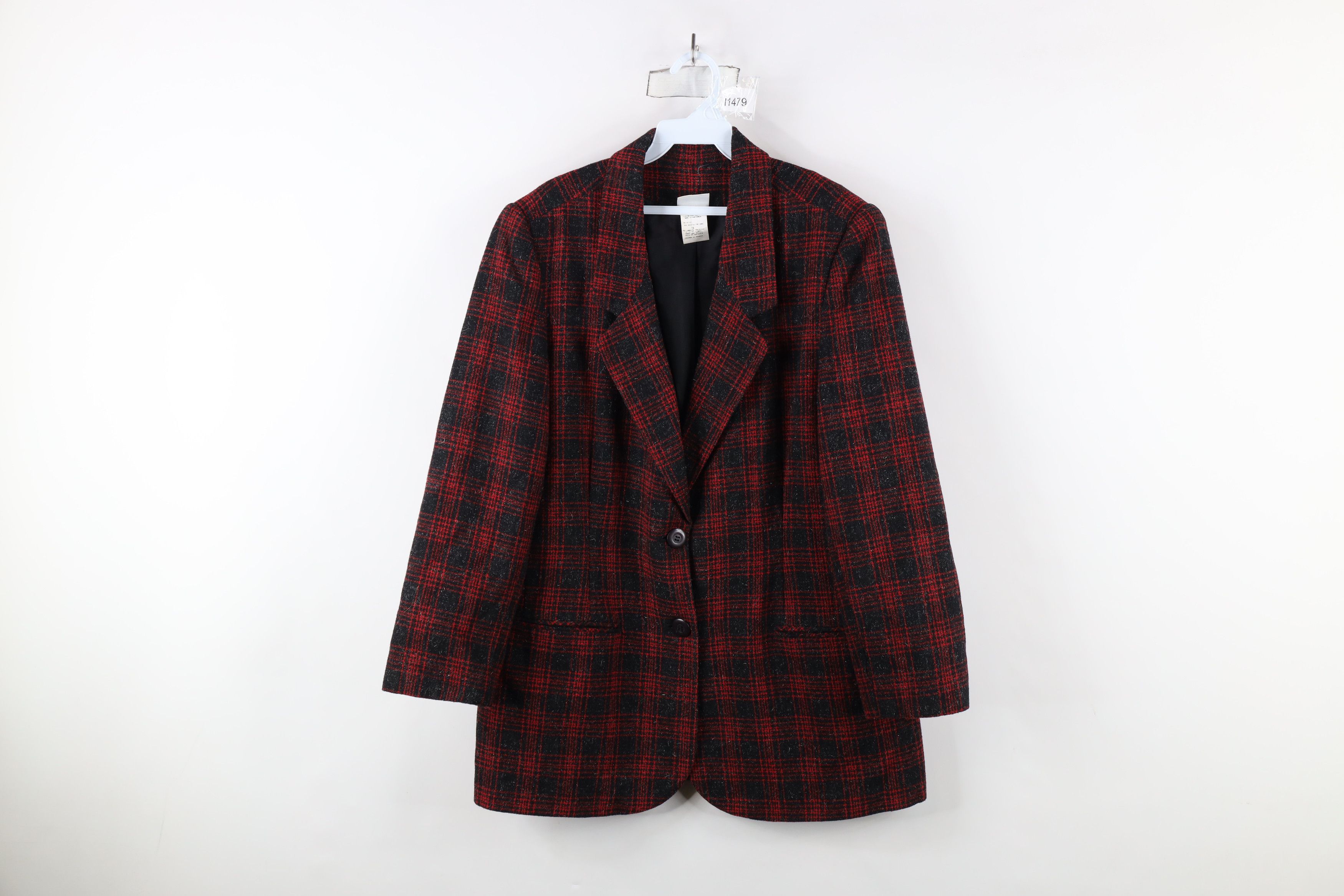 Vintage Vintage 90s Streetwear Button Blazer Suit Coat Jacket Plaid Size XXL / US 16-18 / IT 52-54 - 1 Thumbnail