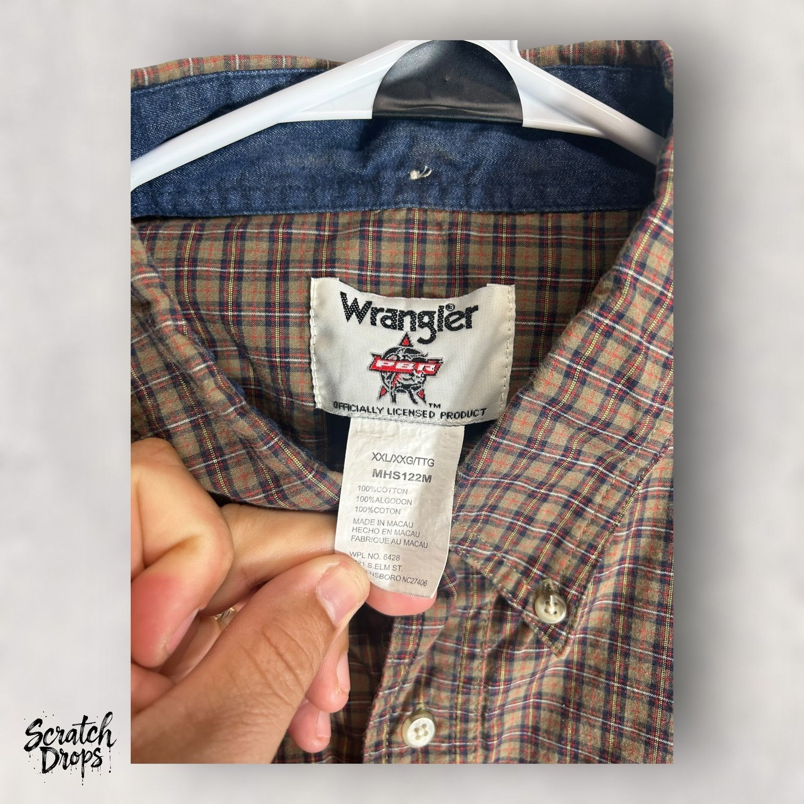 Wrangler Wrangler Vtg 90s Mens Long Sleeve Shirt 100% Cotton XXL Top Size US XXL / EU 58 / 5 - 2 Thumbnail