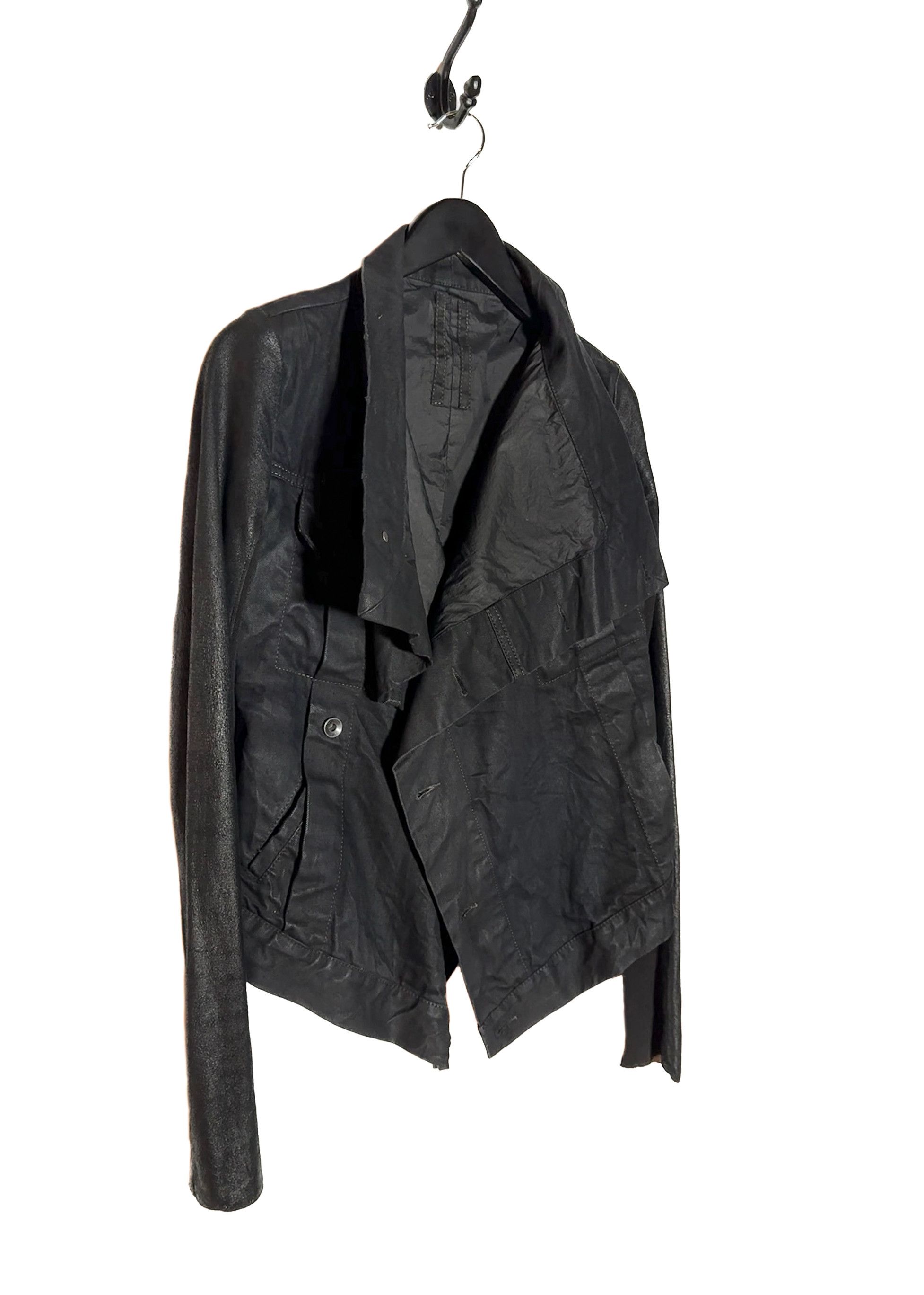 Rick Owens Drkshdw Rick Owens DRKSHDW Denim Leather Sleeves Jacket Size S / US 4 / IT 40 - 4 Thumbnail