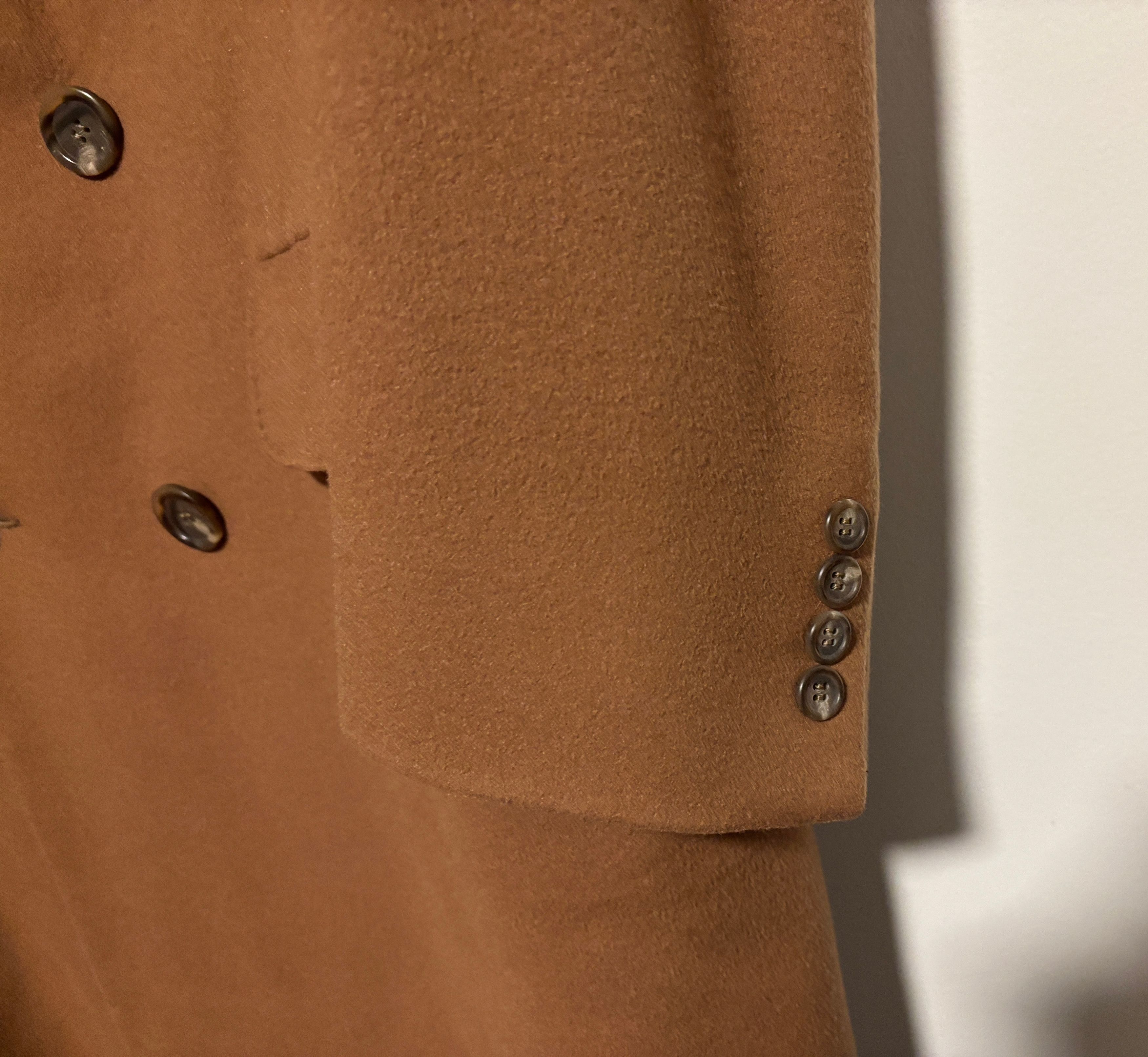 Samuelsohn Cashmere Double Breasted Tan/Camel Overcoat Polo Coat - M/L Size US L / EU 52-54 / 3 - 8 Thumbnail