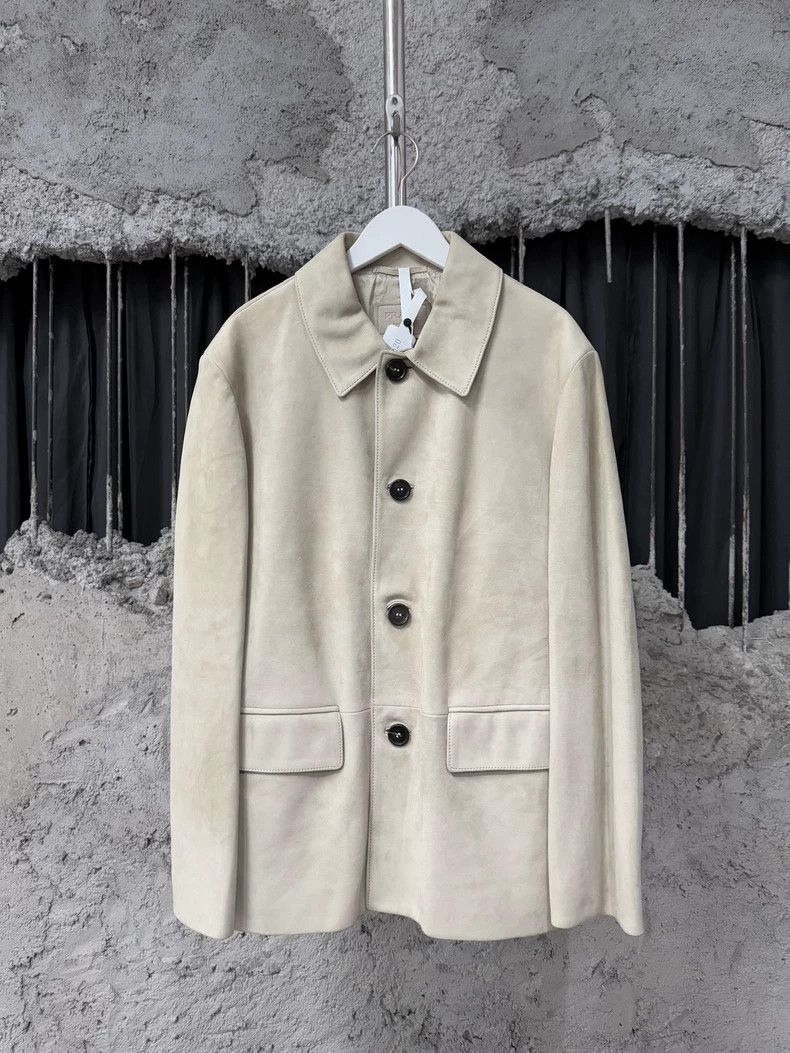 Prada Prada Leather Jacket in Beige Color-dmc Size US XL / EU 56 / 4 - 1 Thumbnail