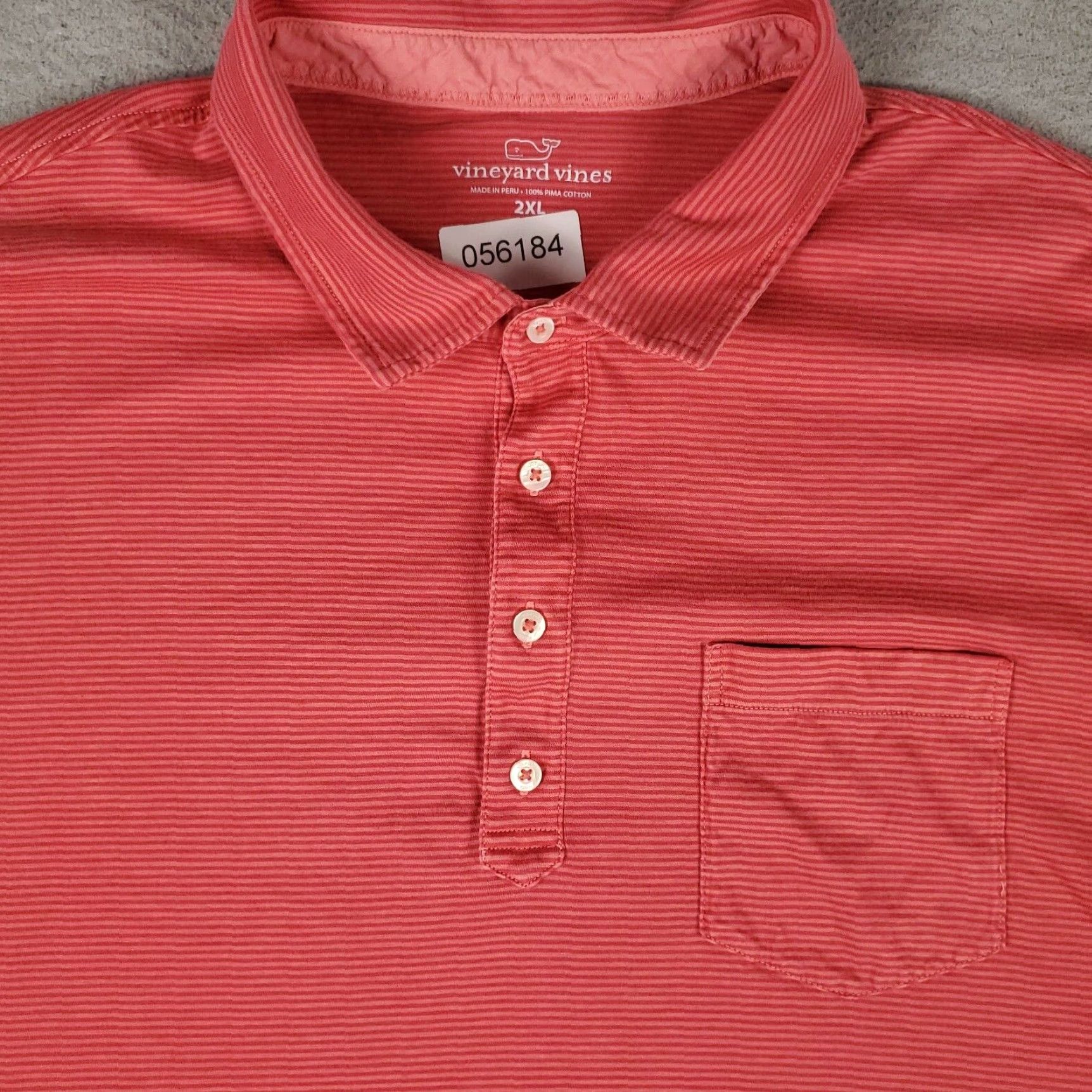 Vineyard Vines VINTAGE Vineyard Vines Polo Shirt Mens Size 2XL Red Striped Cotton Polo Shirt All Seasons Classic Preppy Mens 2XL Red Size US XXL / EU 58 / 5 - 2 Thumbnail