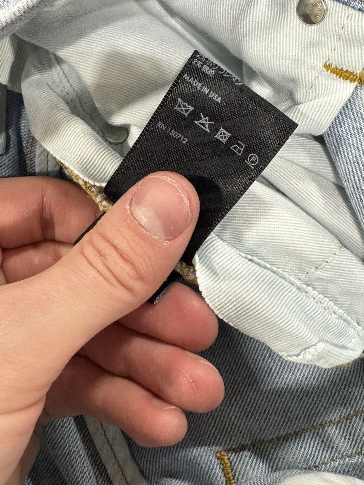Amiri Amiri MX1 Camo Light Indigo Jeans 1200$ Size US 32 / EU 48 - 6 Thumbnail
