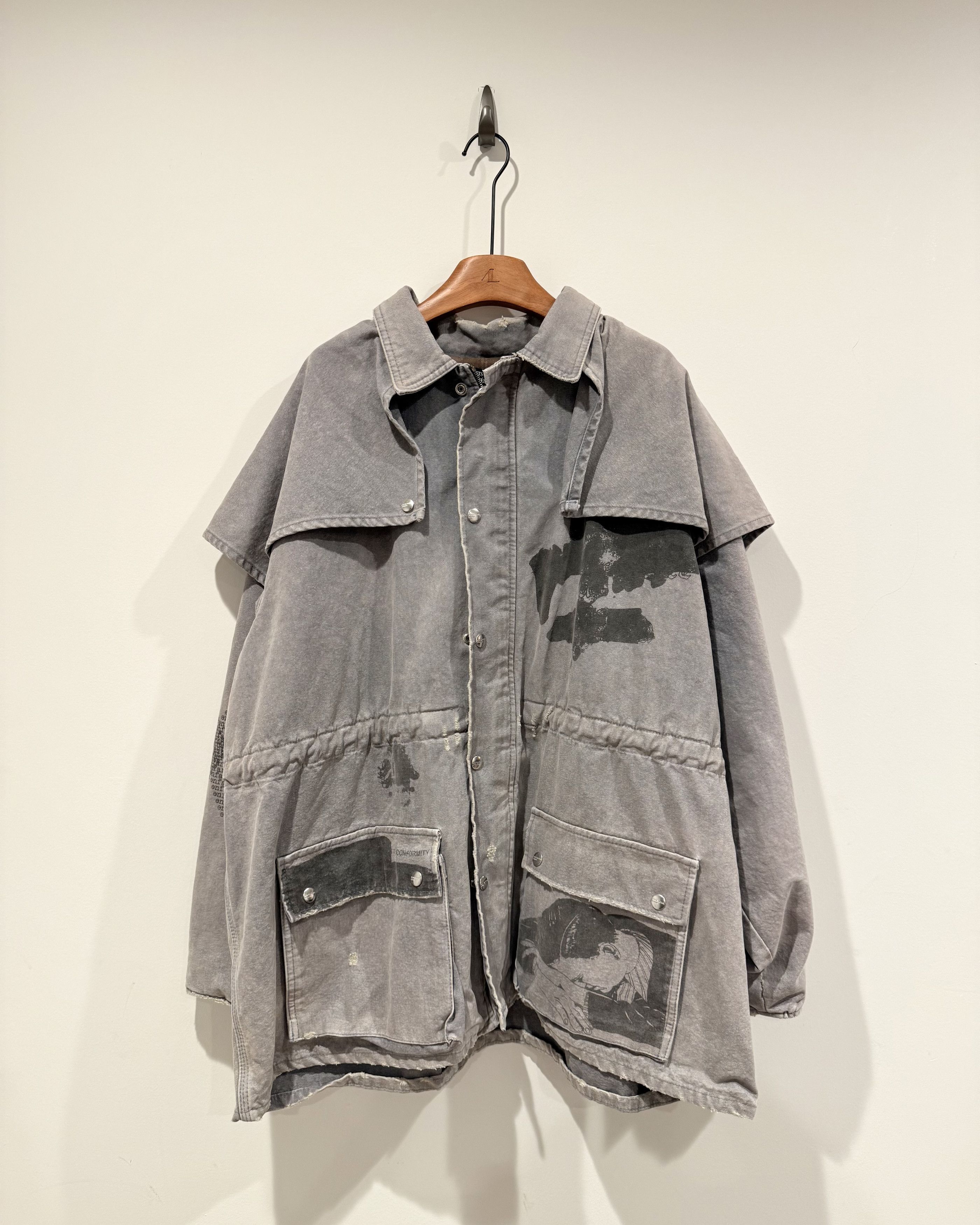 Enfants Riches Deprimes Enfants Riches Deprimes ‘Duster’ Grey Denim Graphic Jacket Size US XL / EU 56 / 4 - 1 Thumbnail