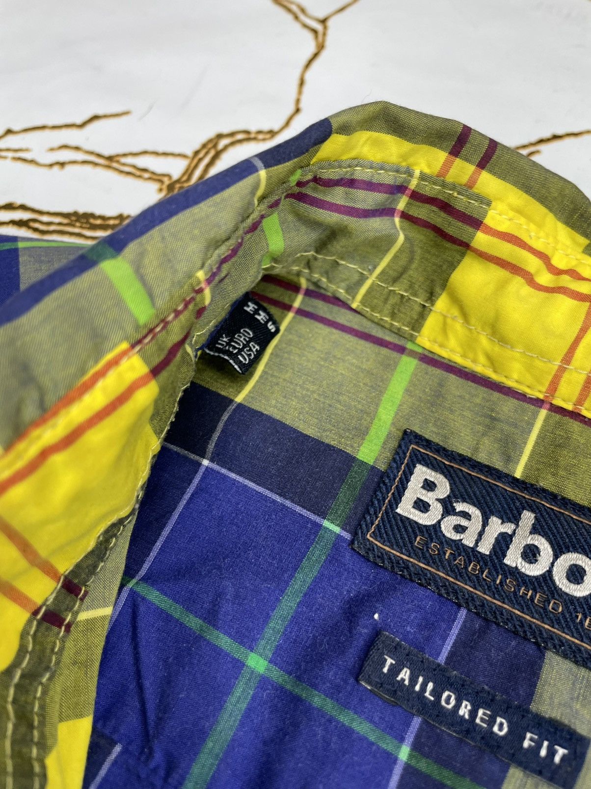 Barbour Barbour Men Yellow Plaid Toward Button Up Shirt Long Sleeves Size US S / EU 44-46 / 1 - 4 Thumbnail