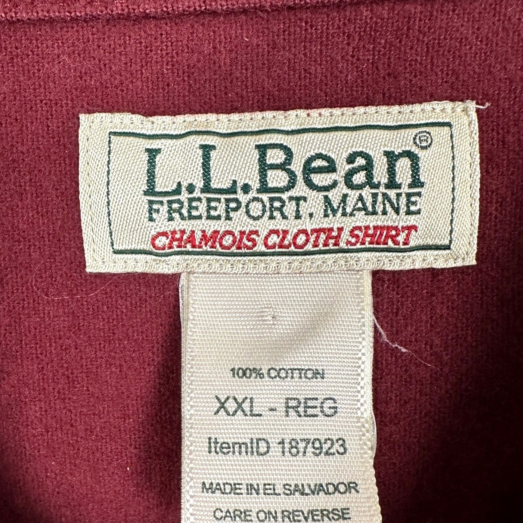 Vintage L.L. Bean Mens 2XL Chamois Cloth Shirt Red Flannel Button-Up Pockets EUC Size US XXL / EU 58 / 5 - 4 Thumbnail