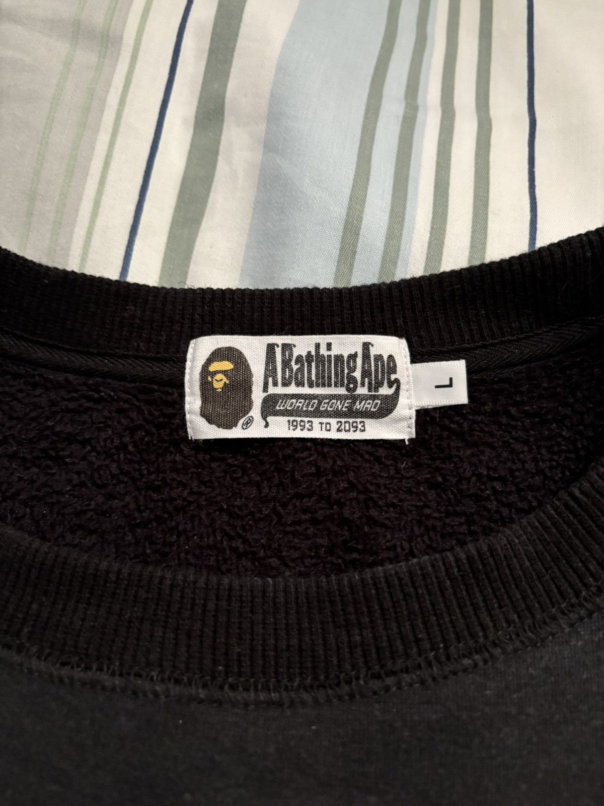 Bape Bape NYC Logo Black Crewneck Size US L / EU 52-54 / 3 - 3 Thumbnail