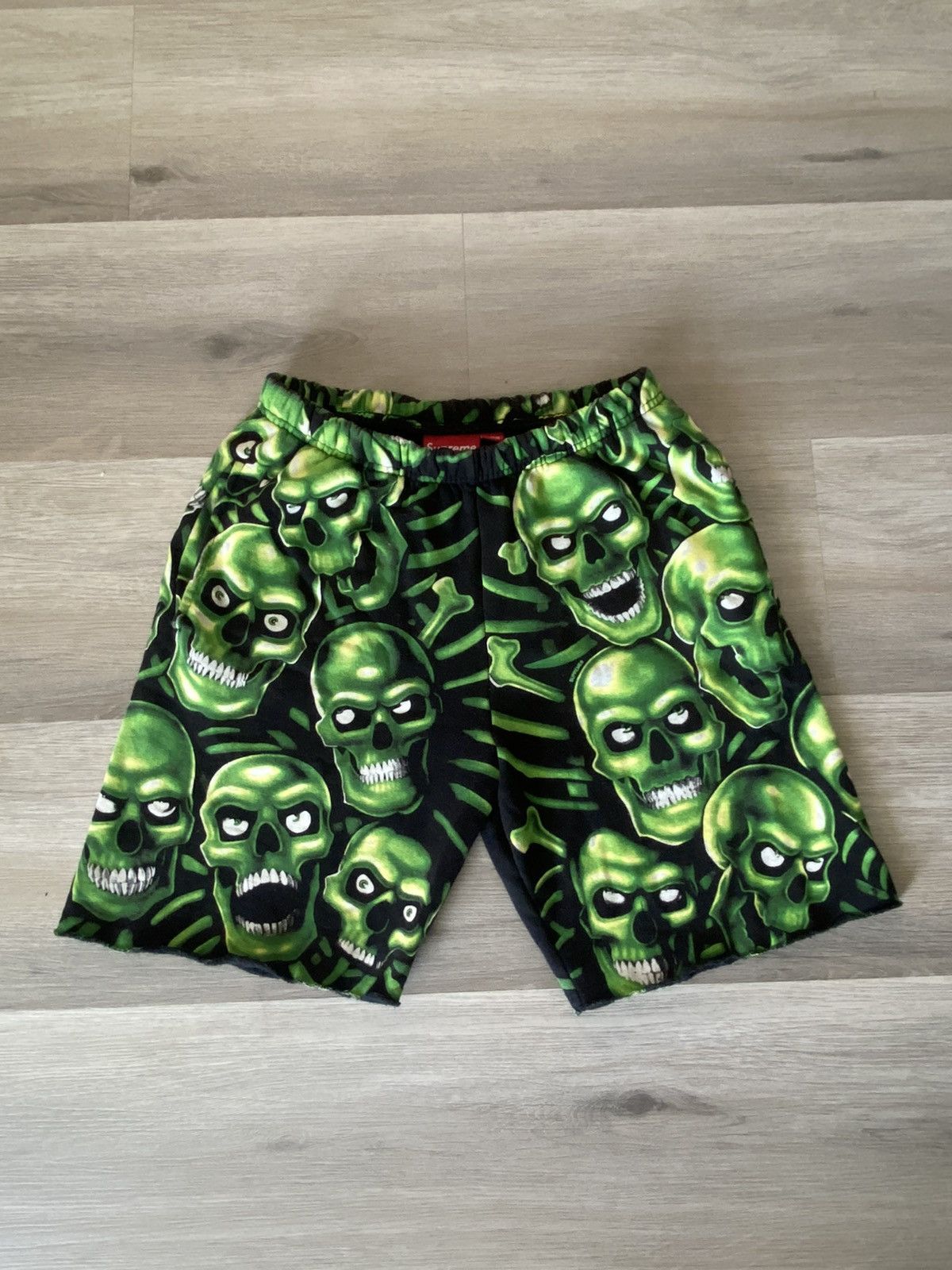 image of Supreme Skull Pile Shorts Ss18 Small in Black, Men's (Size 30)