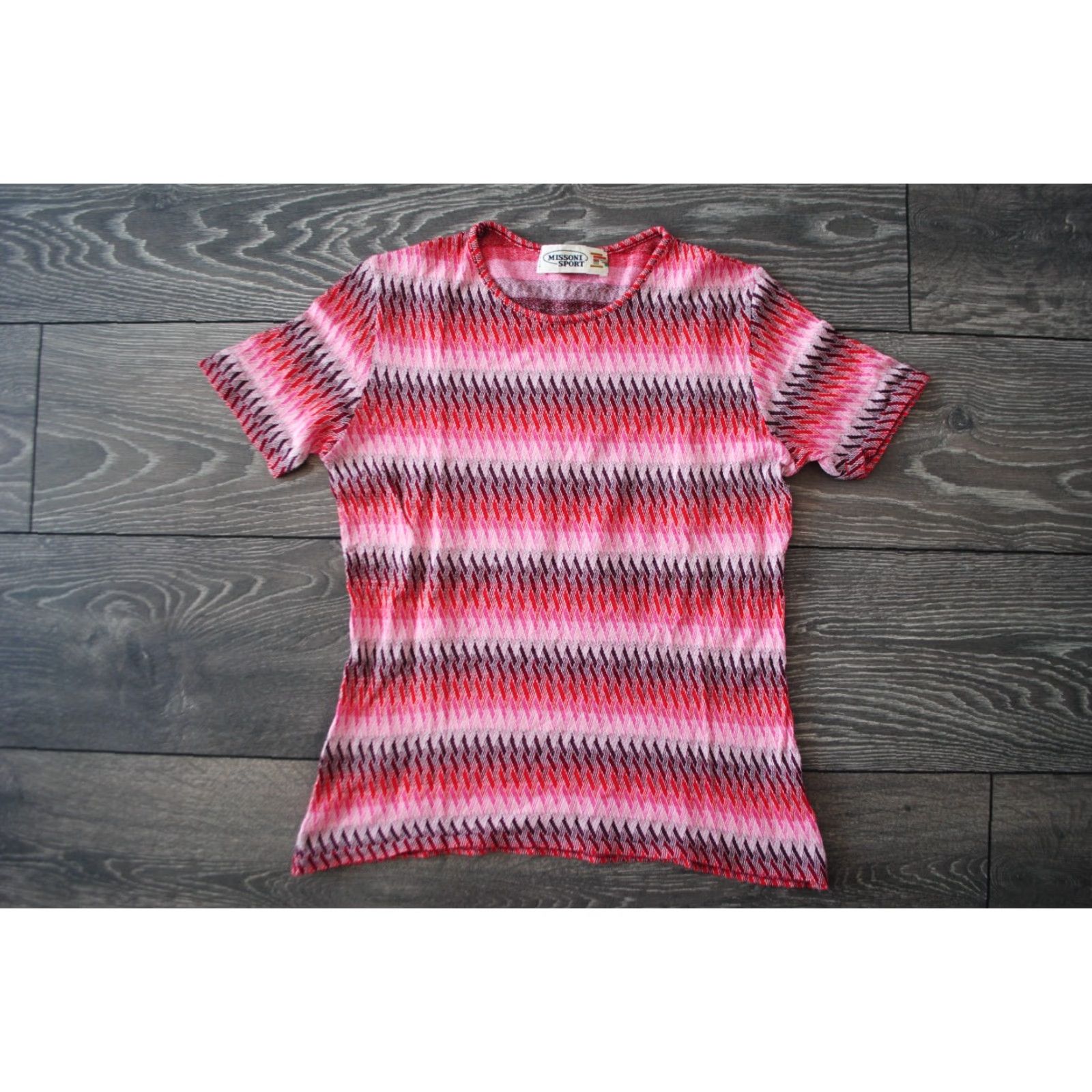 Missoni Missoni SPORT T-Shirt WOMEN Red 42 XS Zig Zag Knit Tunic Tee AUTHENTIC Size M / US 6-8 / IT 42-44 - 8 Thumbnail