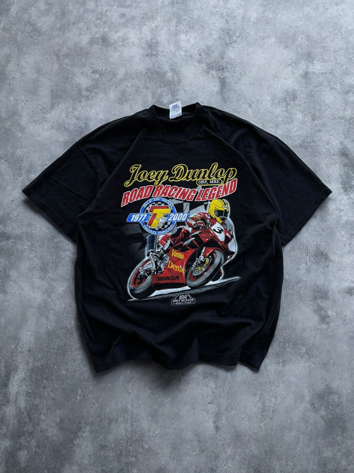 Dunlop × Honda T-shirt Joey Dunlop 2000s 00’ screen stars Size US XXL / EU 58 / 5 - 1 Thumbnail