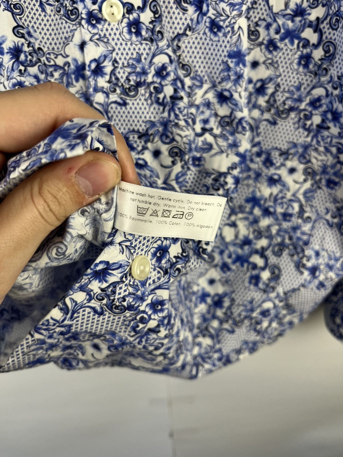 Eton Eton Printed Cotton Long Sleeve Shirt Button Up Size US M / EU 48-50 / 2 - 9 Thumbnail
