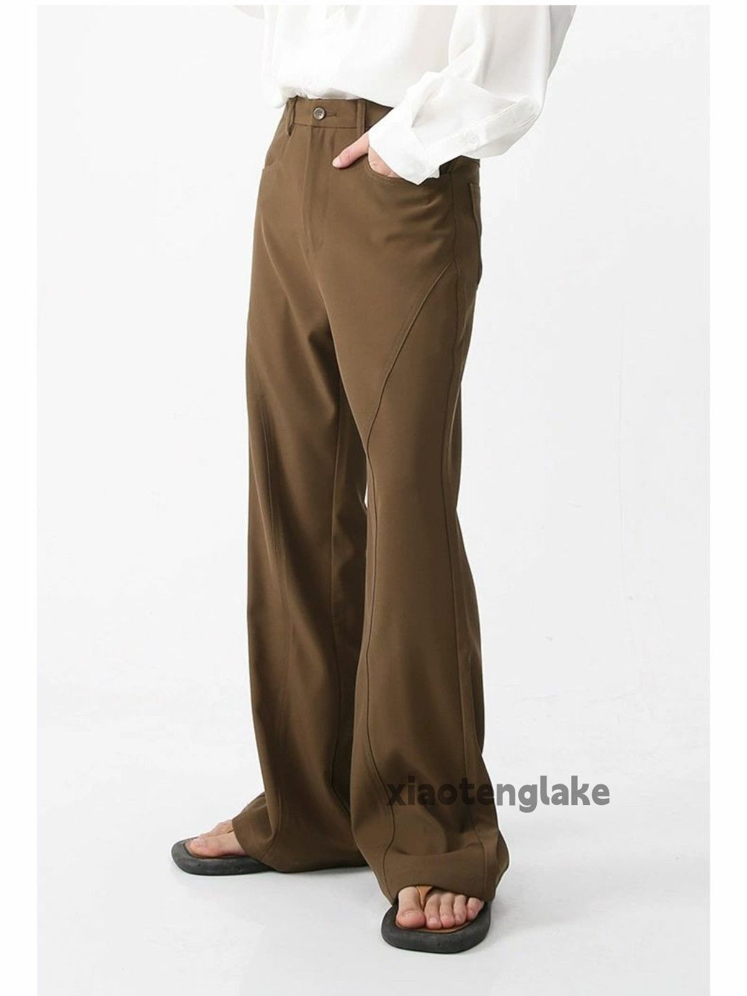 Designer × Japanese Brand × Vintage retro patchwork dance yuppie loose bootcut pants Size US 30 / EU 46 - 2 Thumbnail