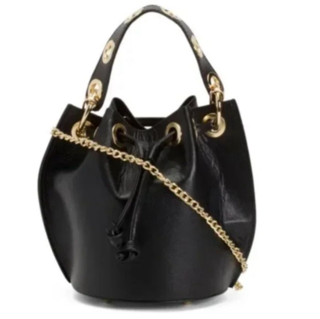 House of Harlow NWT House of Harlow Rare Black Leather Bucket Crossbody Bag Size ONE SIZE - 2 Thumbnail