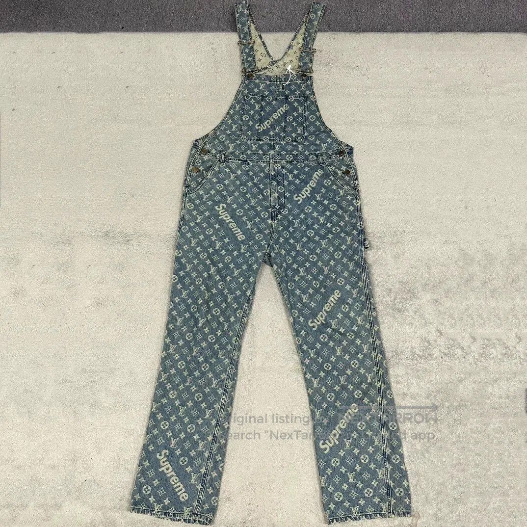 Louis Vuitton louis vuitton supreme denim overall jumpsuit. Size US 31 - 2 Thumbnail