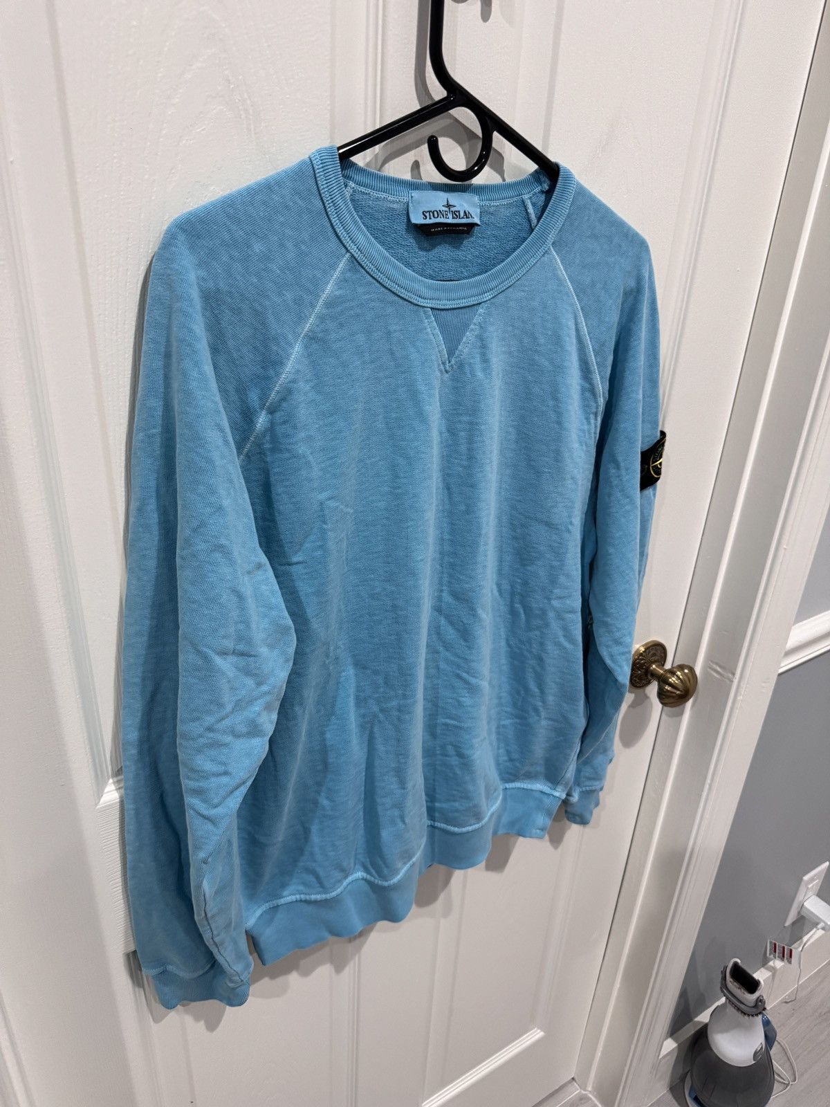 Stone Island Stone Island Garment Dyed Blue Malfile Sweater Sz L fits TTS Size US L / EU 52-54 / 3 - 2 Thumbnail