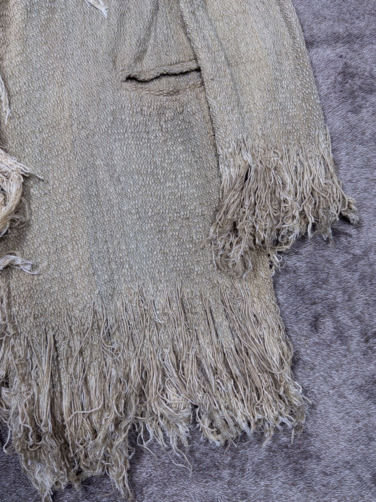 Avant Toi Woman’s Avant Toi Beige Cotton Fringe Cardigan Jacket Size M Size M / US 6-8 / IT 42-44 - 4 Thumbnail