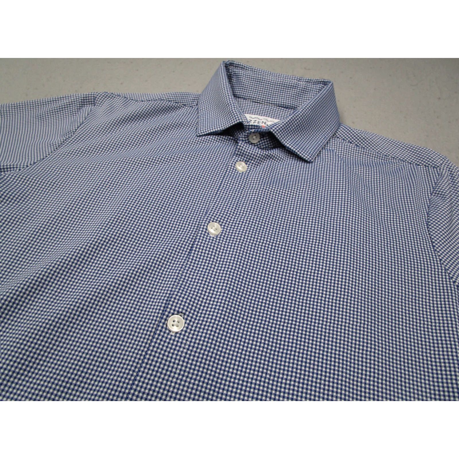 Mizzen+Main Mizzen+Main Shirt Mens Medium Trim Fit Spinnaker Blue Check Made in USA Size US M / EU 48-50 / 2 - 2 Thumbnail