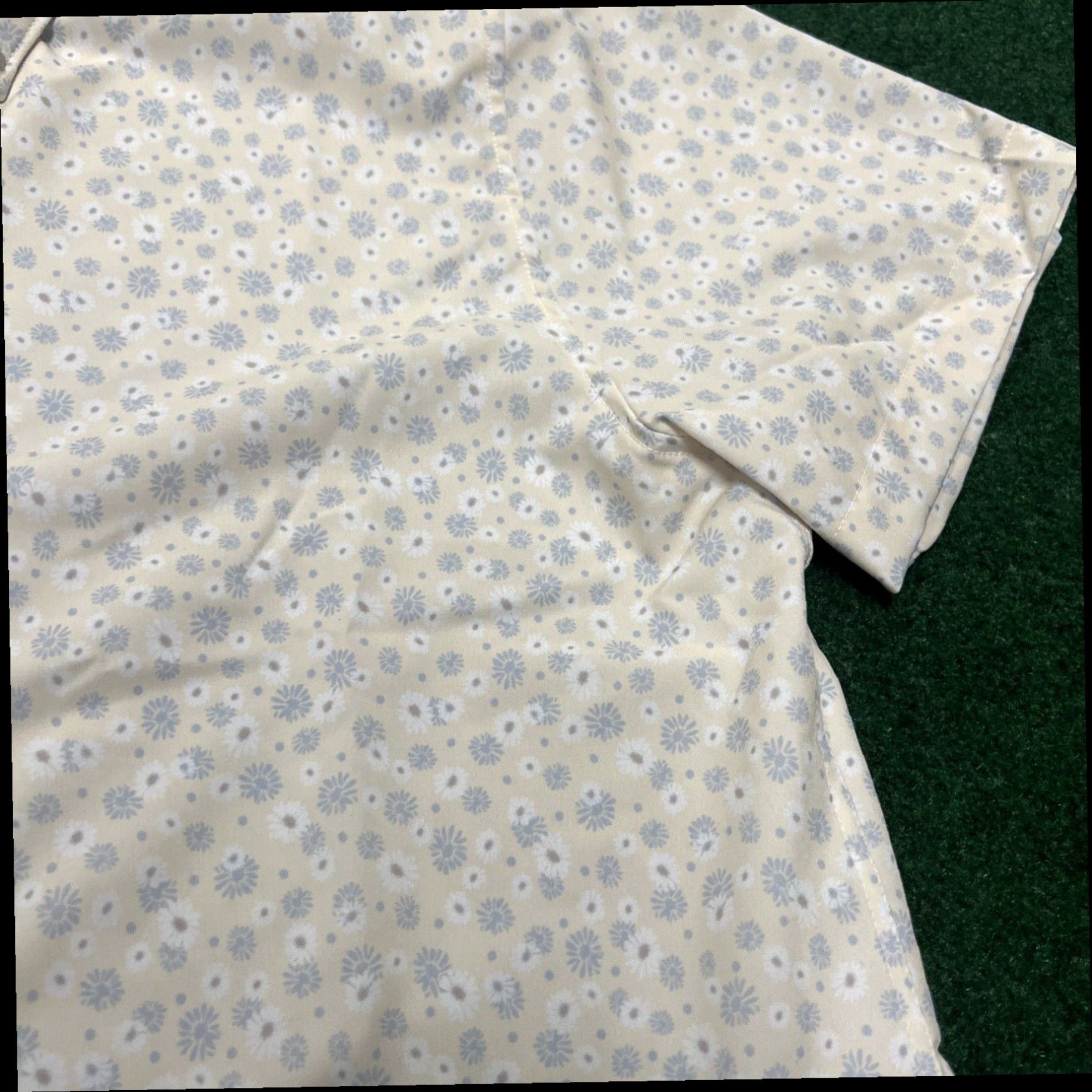 Vintage Cactus Man Ricky Singh Shirt Mens Medium Slim Fit Spotted Flowers Beige Yellow Size US M / EU 48-50 / 2 - 3 Thumbnail