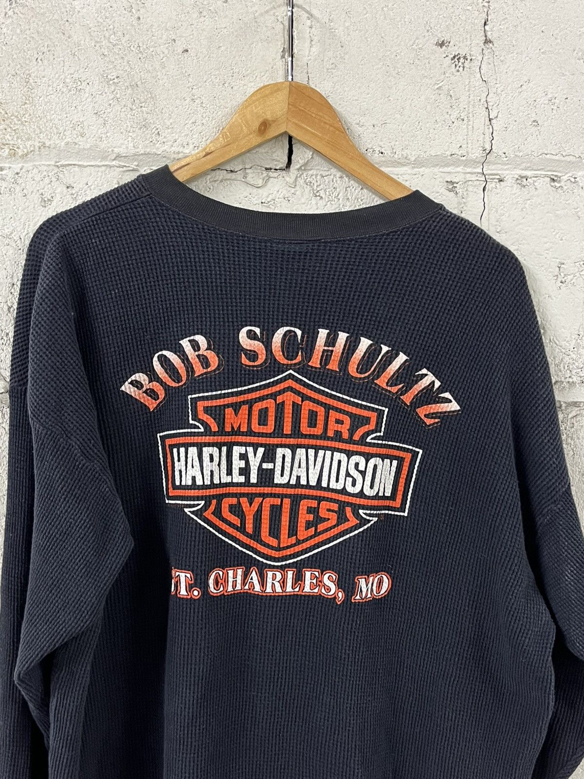 Harley Davidson Vintage Harley Davidson thermal rare, grunge skater hype Size US XXL / EU 58 / 5 - 5 Thumbnail
