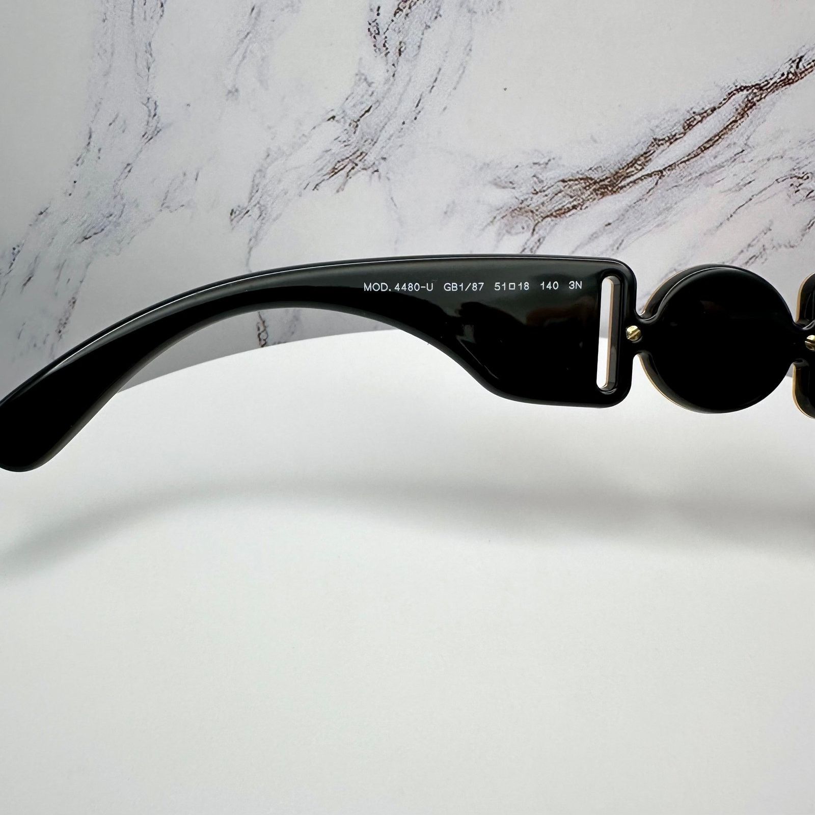 Versace New Versace Sunglasses Black Gold Seen On Sabrina Carpenter Size ONE SIZE - 7 Thumbnail