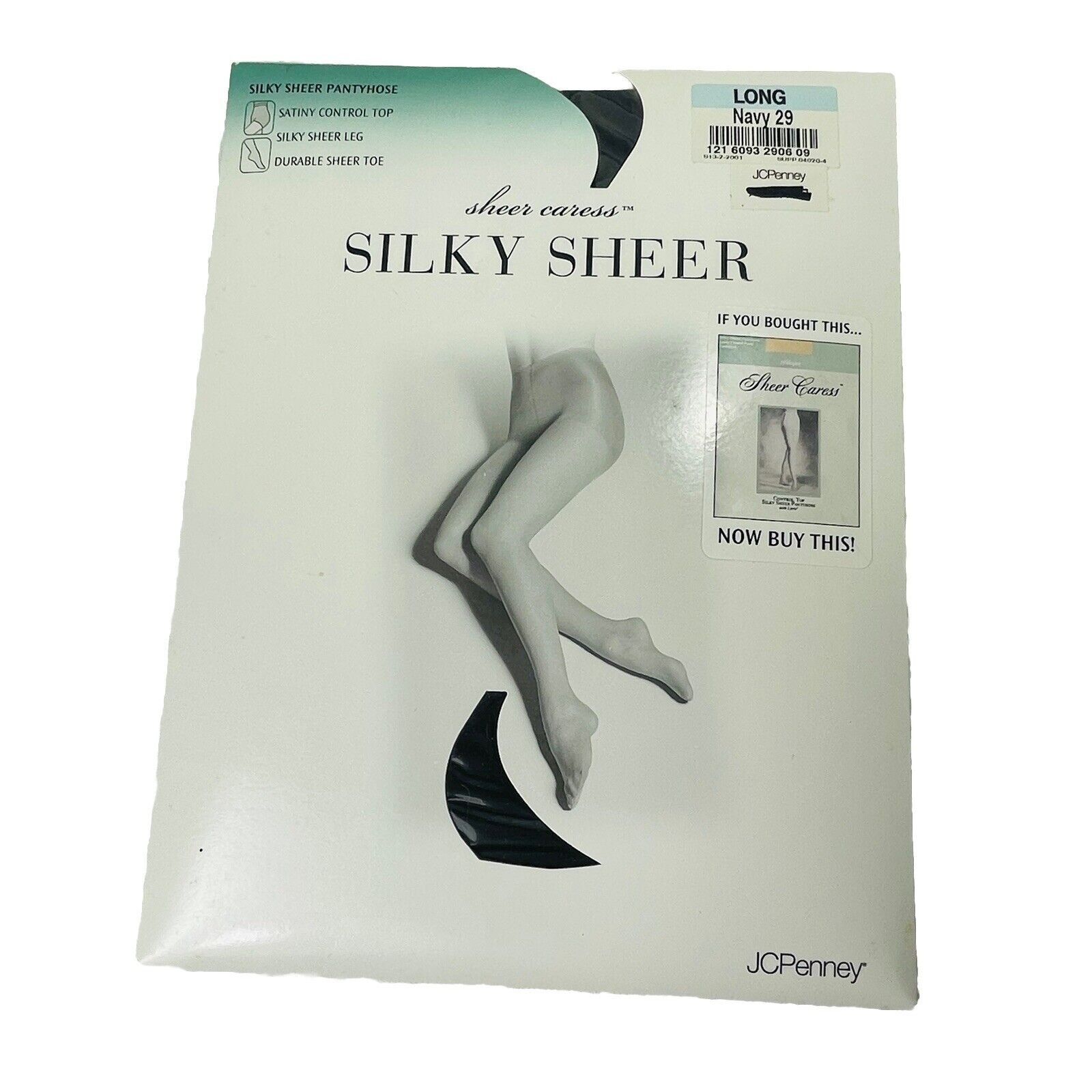 JCPenney JCPenney Sheer Caress Silky Sheer Pantyhose Long Navy Blue V Size ONE SIZE - 1 Thumbnail