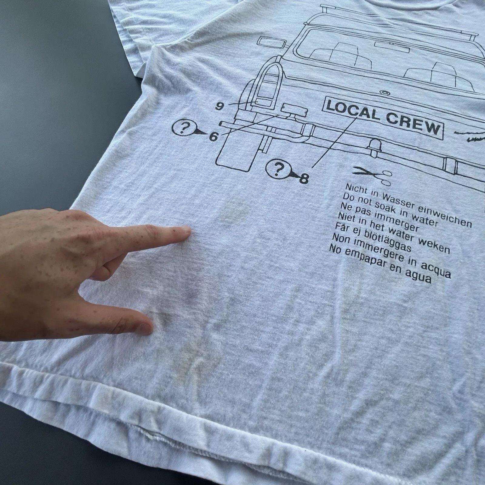 Hanes Vintage U2 Local Stage Crew T-Shirt Off Road Truck Size US XL / EU 56 / 4 - 3 Thumbnail