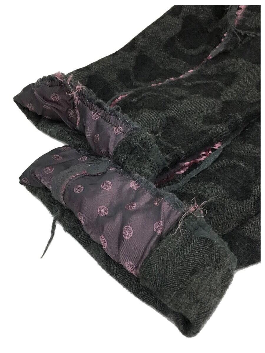 Casual Pants Wool Fraying Twist Bottom Gray