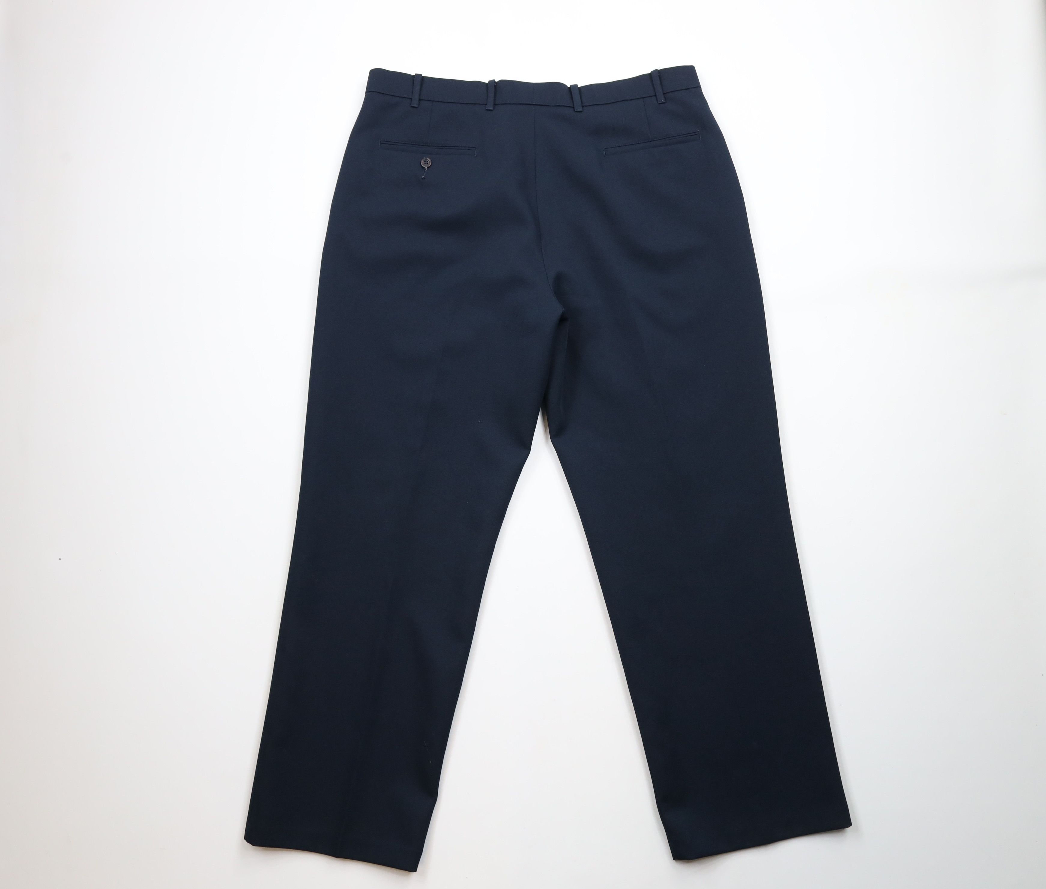 Levi's × Vintage Vintage 90s Levis Knit Wide Leg Chino Pants Navy Blue Size US 38 / EU 54 - 8 Thumbnail