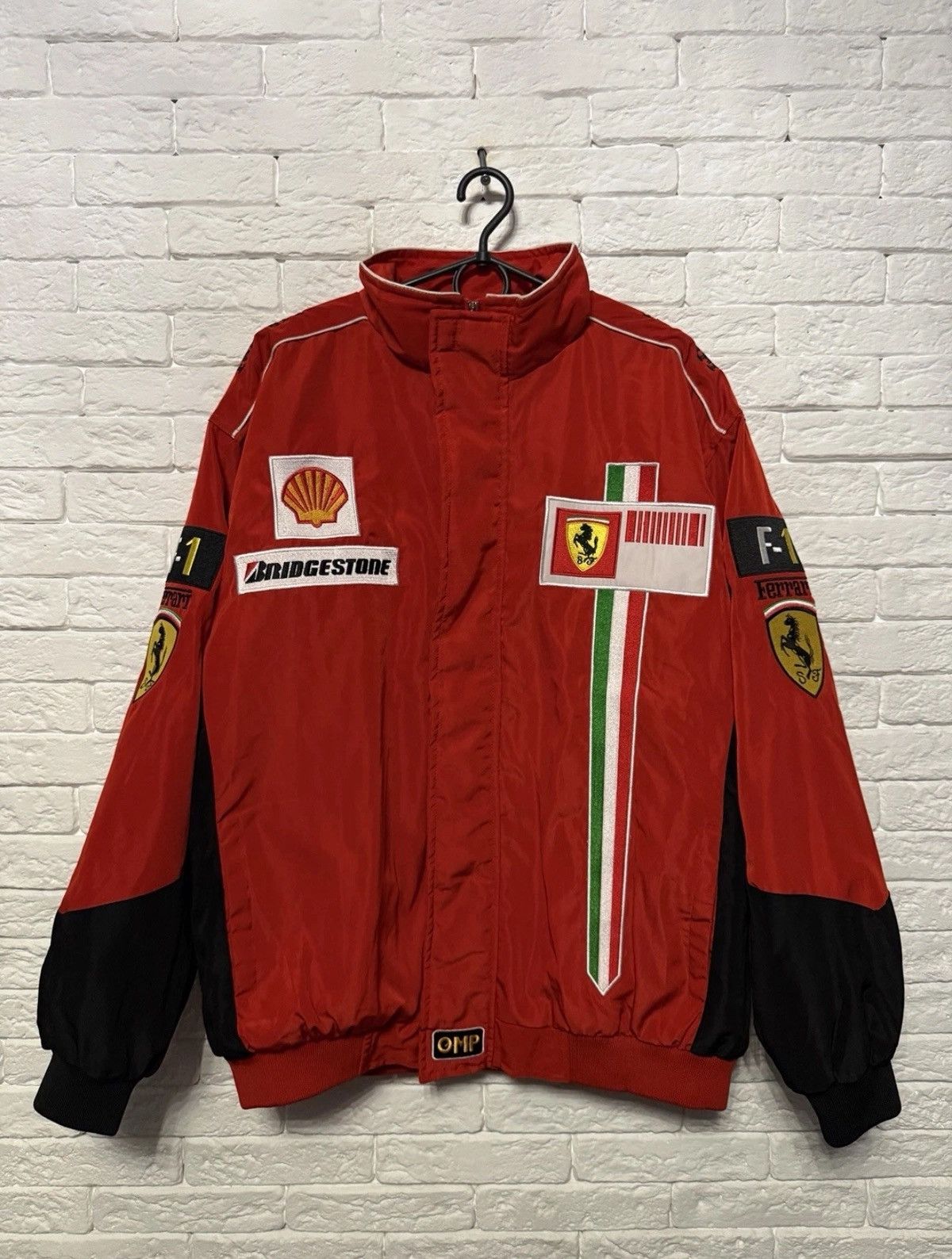 Ferrari Vintage Ferrari F1 Racing Bomber Jacket Bridgestone Shell Size US XL / EU 56 / 4 - 1 Thumbnail