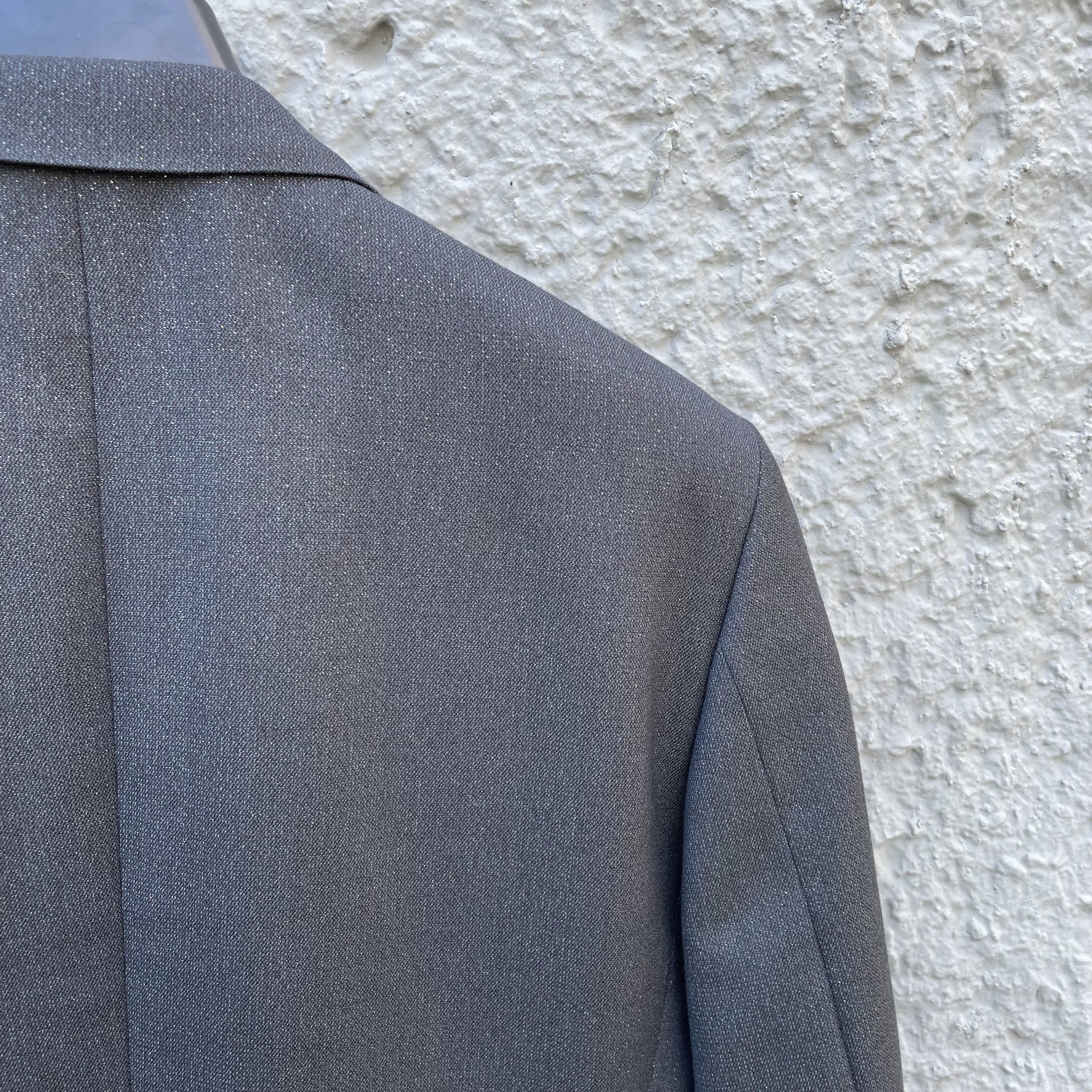 Comme des Garcons × Comme des Garcons Homme Plus CDG Homme Plus Grey Blazer Jacket Sparkles S/S07 Size 50R - 6 Thumbnail
