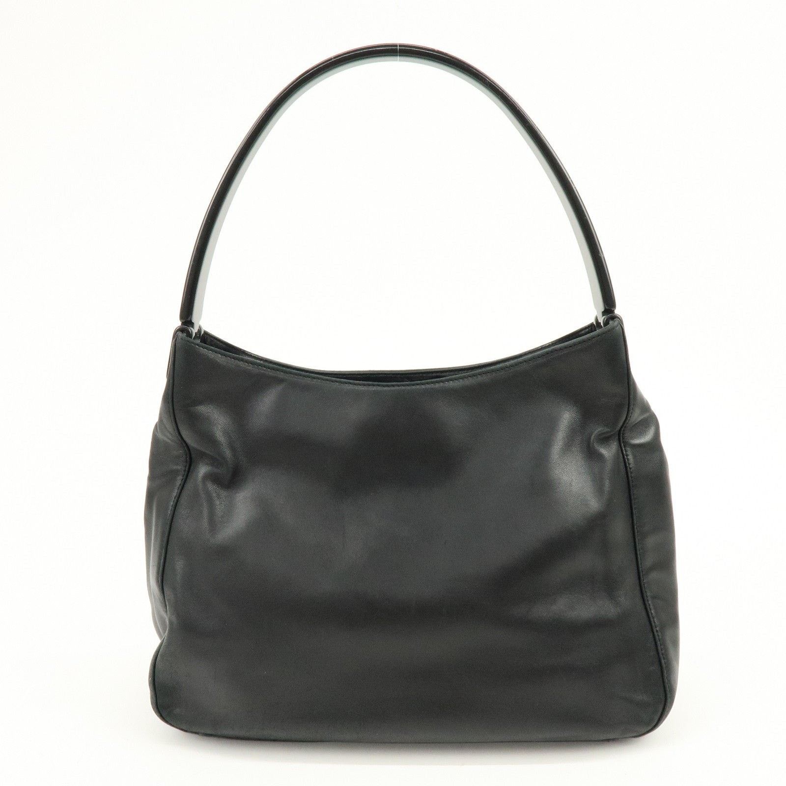 Prada Prada Hobo Leather Shoulder Bag Black Size ONE SIZE - 2 Thumbnail
