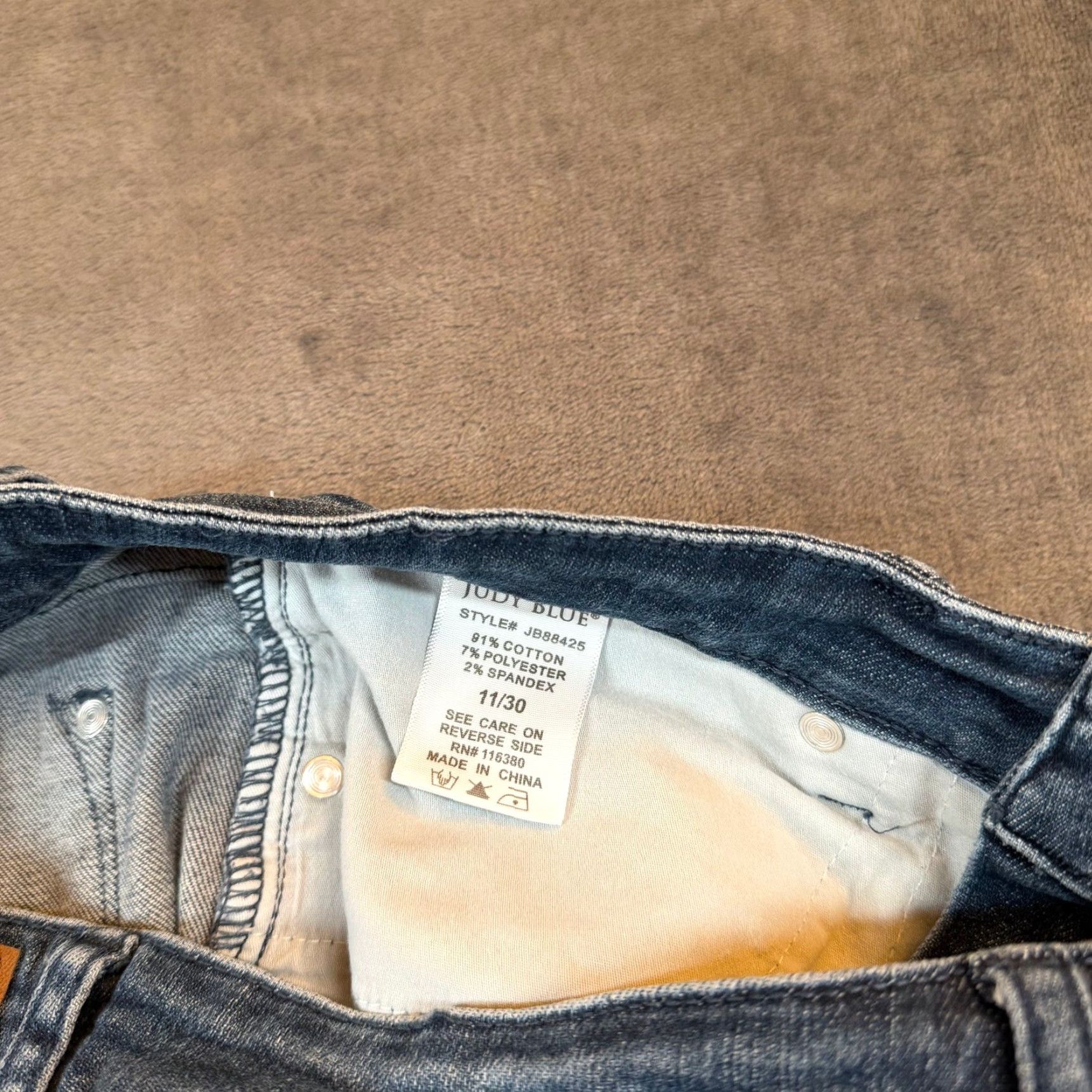 Vintage Judy Blue Skinny Jeans Womens 30 Medium Blue Distressed Raw Hem 11/30 JB88425 Jeans Men's? No, Women’s? (Clarify) Size 30" / US 8 / IT 44 - 5 Thumbnail