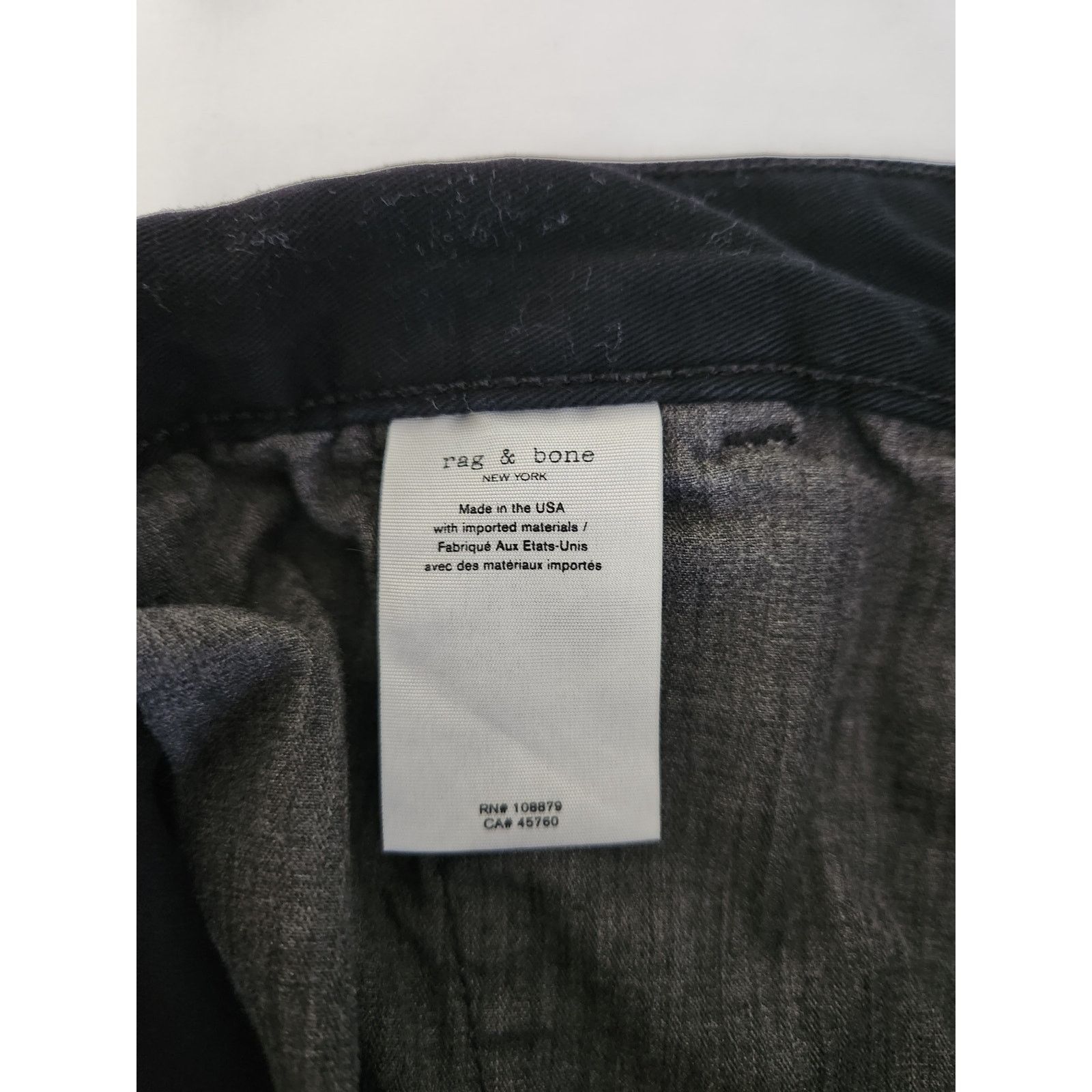 Rag & Bone Rag & Bone New York Mens Slim Black Straight Leg Pants 33 Size US 33 - 11 Thumbnail