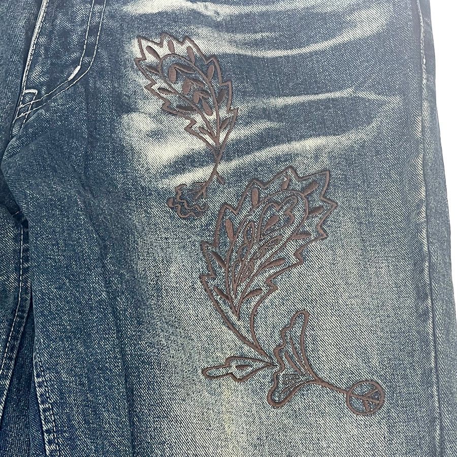 Other Homme Blue Indigo Embroidered Denim Vintage Jeans from Japan Size US 28 / EU 44 - 5 Thumbnail